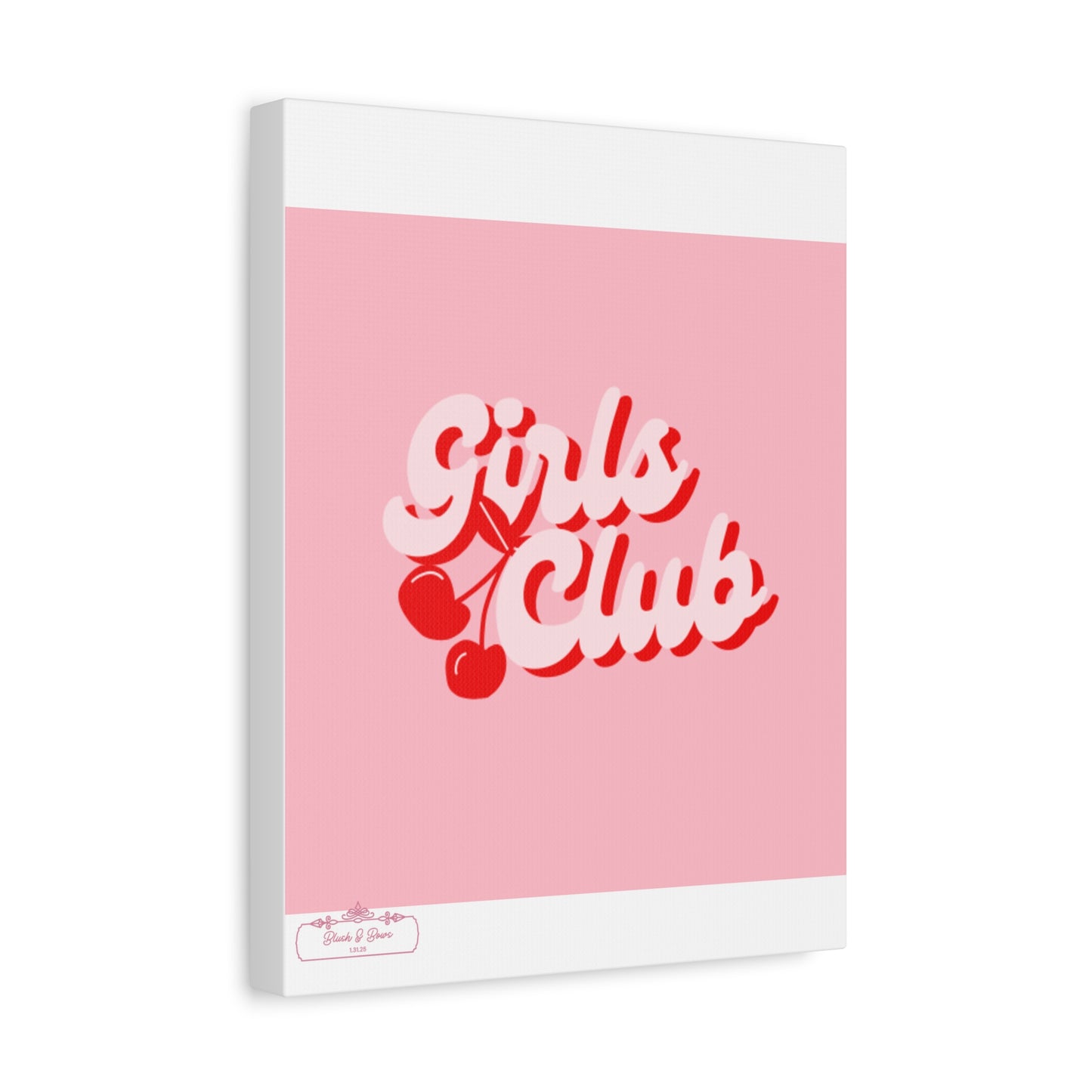 "Girls Club" Pink Trendy Canvas Poster