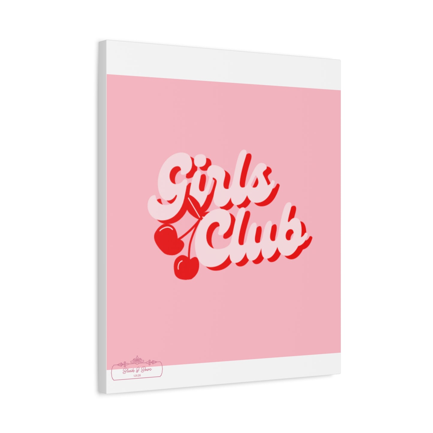 "Girls Club" Pink Trendy Canvas Poster