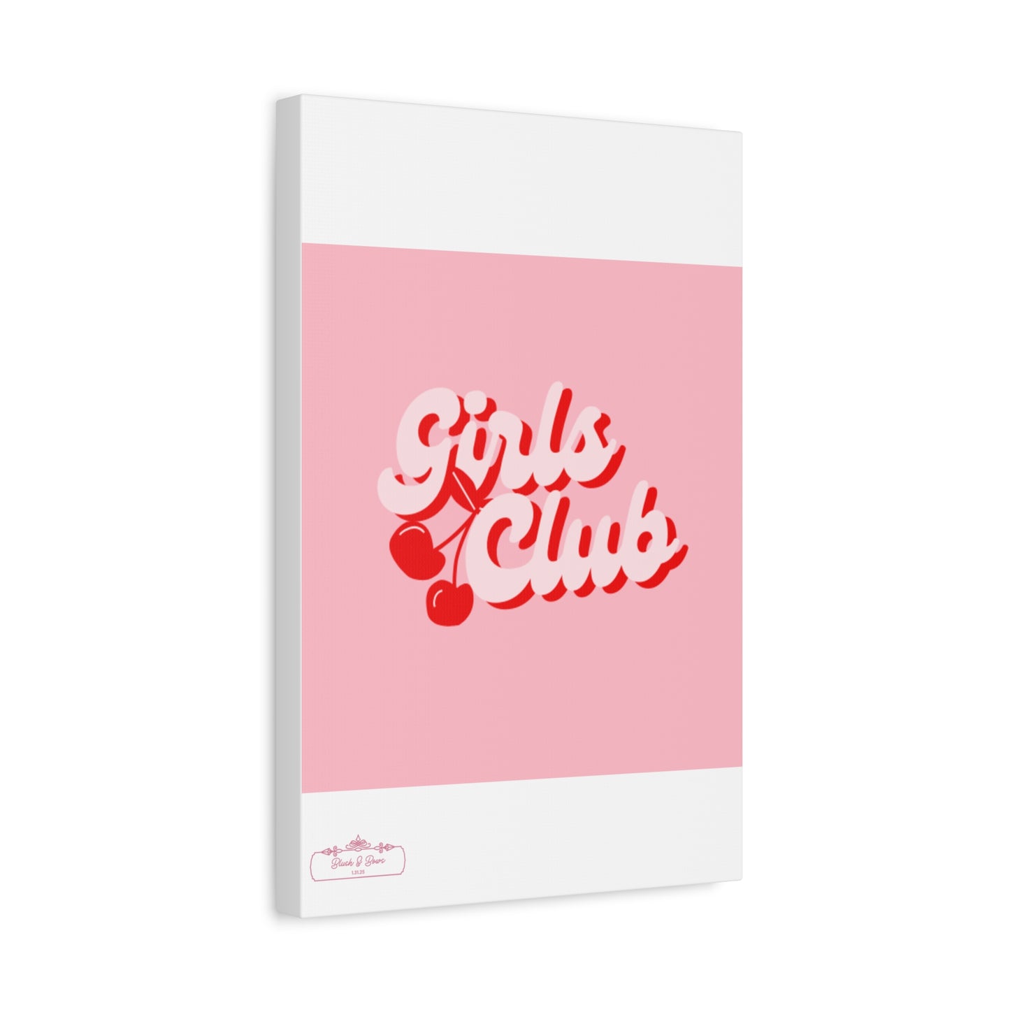 "Girls Club" Pink Trendy Canvas Poster