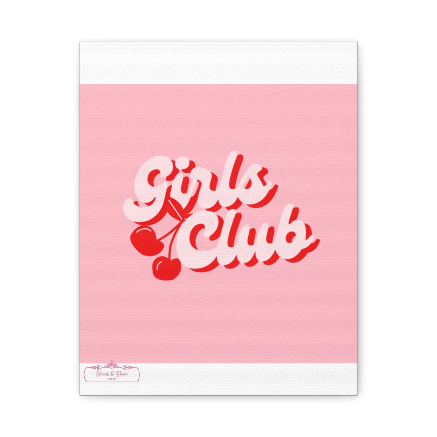 "Girls Club" Pink Trendy Canvas Poster