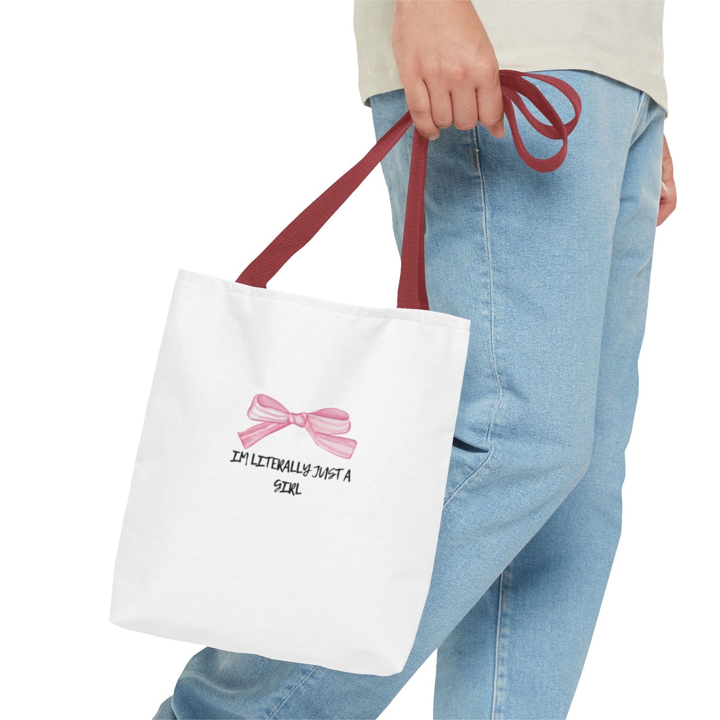 "Im Literally Just A Girl" Tote Bag (AOP)