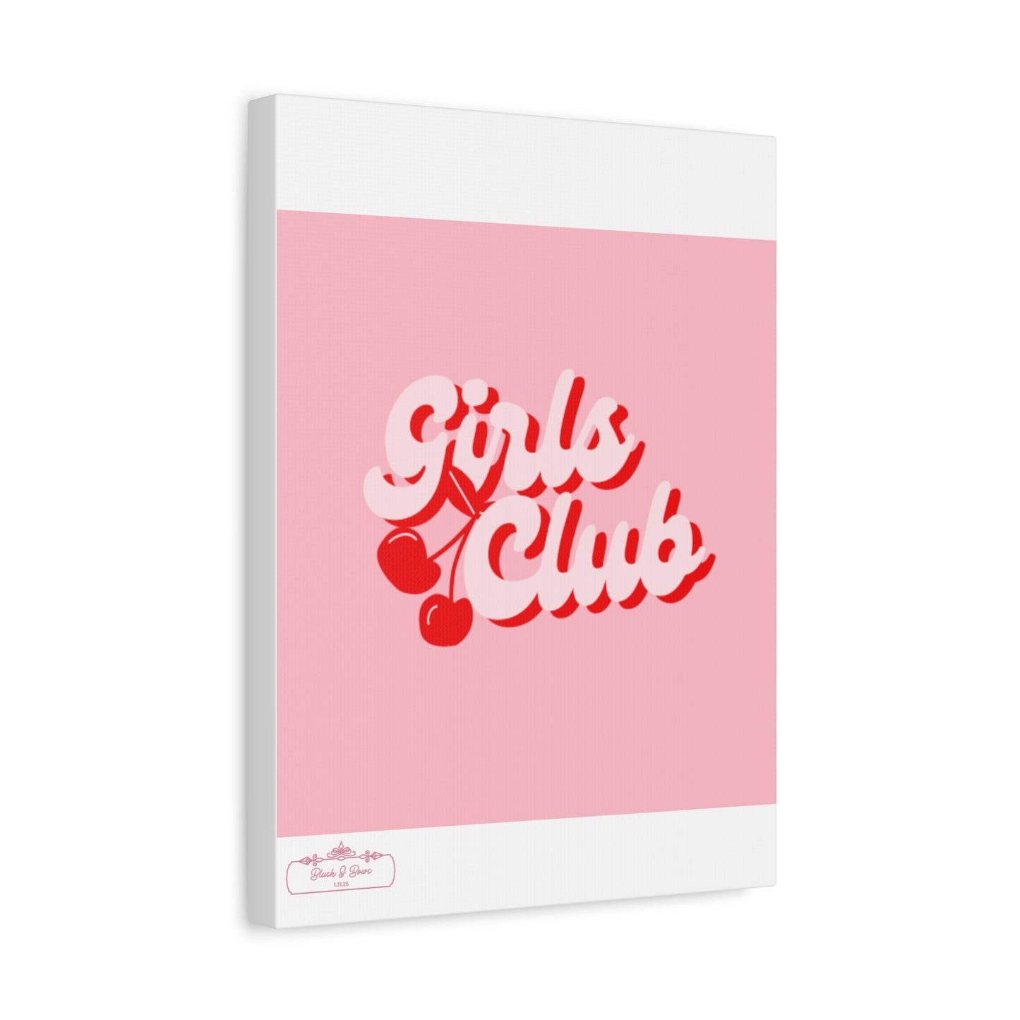 "Girls Club" Pink Trendy Canvas Poster