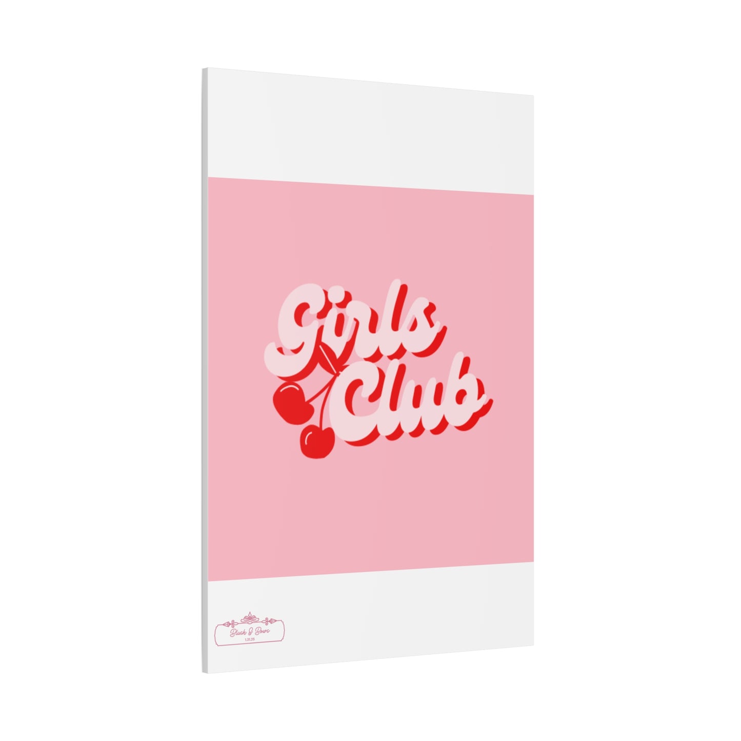 "Girls Club" Pink Trendy Canvas Poster