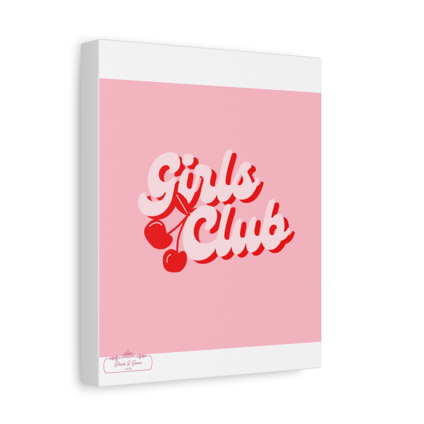 "Girls Club" Pink Trendy Canvas Poster