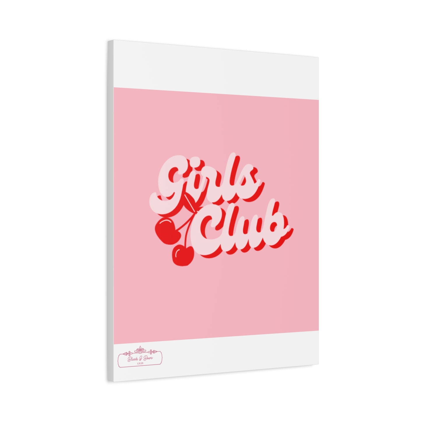 "Girls Club" Pink Trendy Canvas Poster