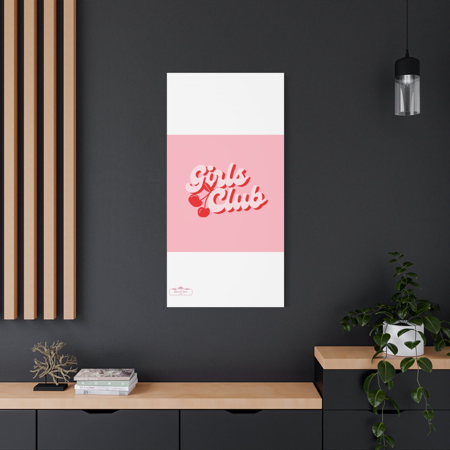 "Girls Club" Pink Trendy Canvas Poster