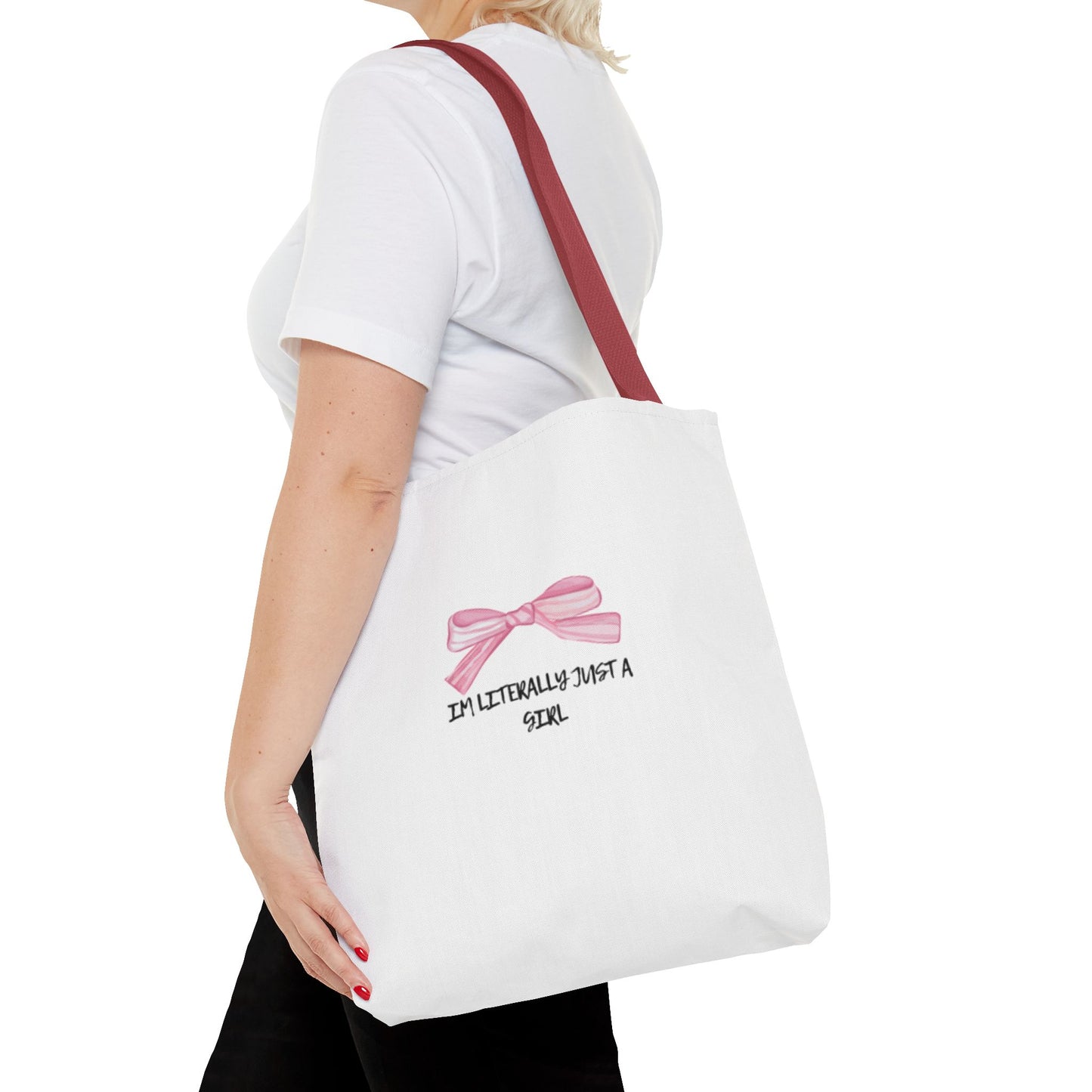 "Im Literally Just A Girl" Tote Bag (AOP)