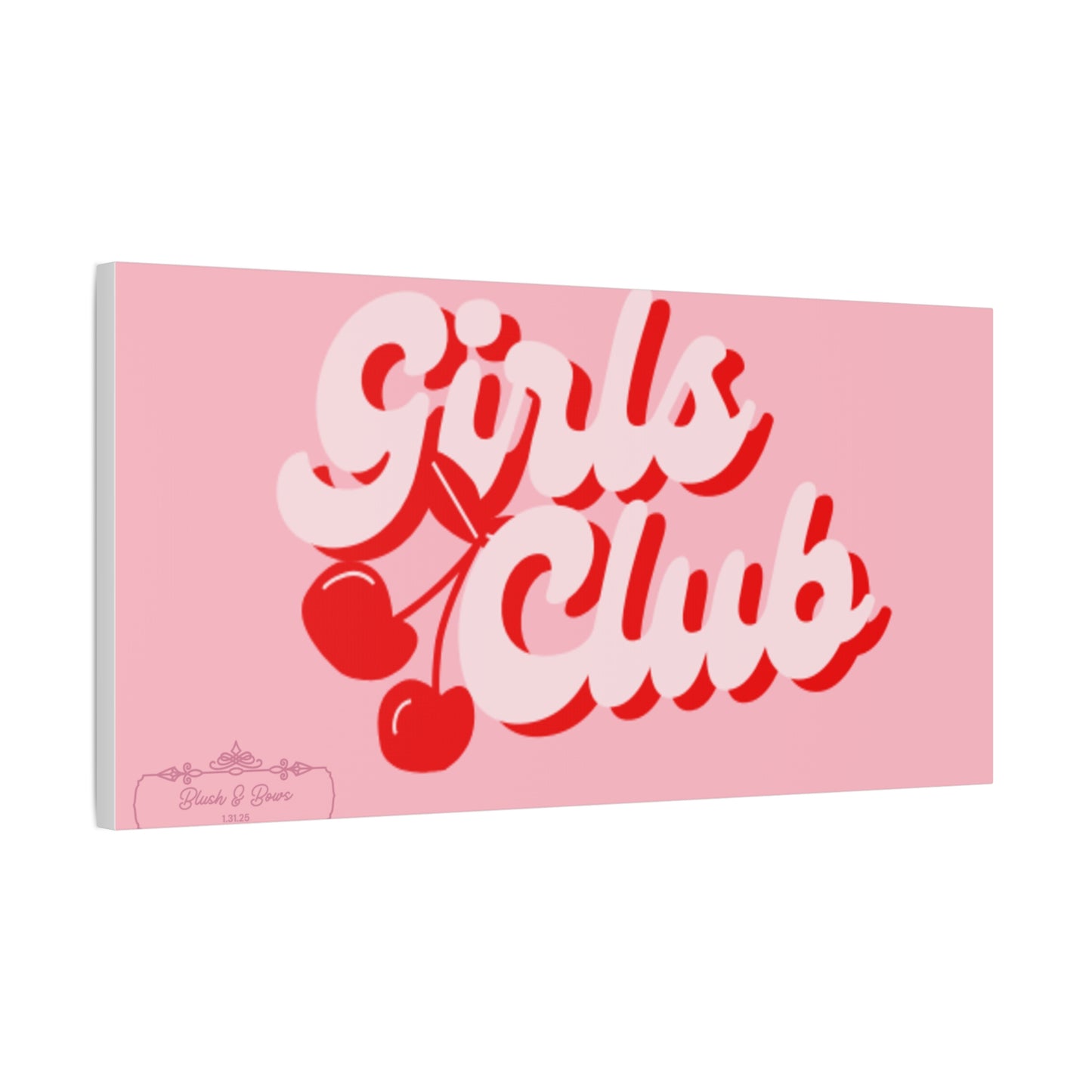 "Girls Club" Pink Trendy Canvas Poster