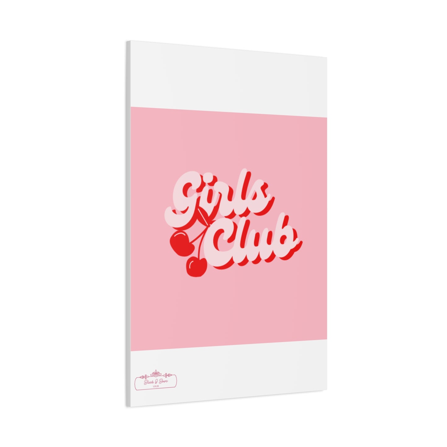 "Girls Club" Pink Trendy Canvas Poster