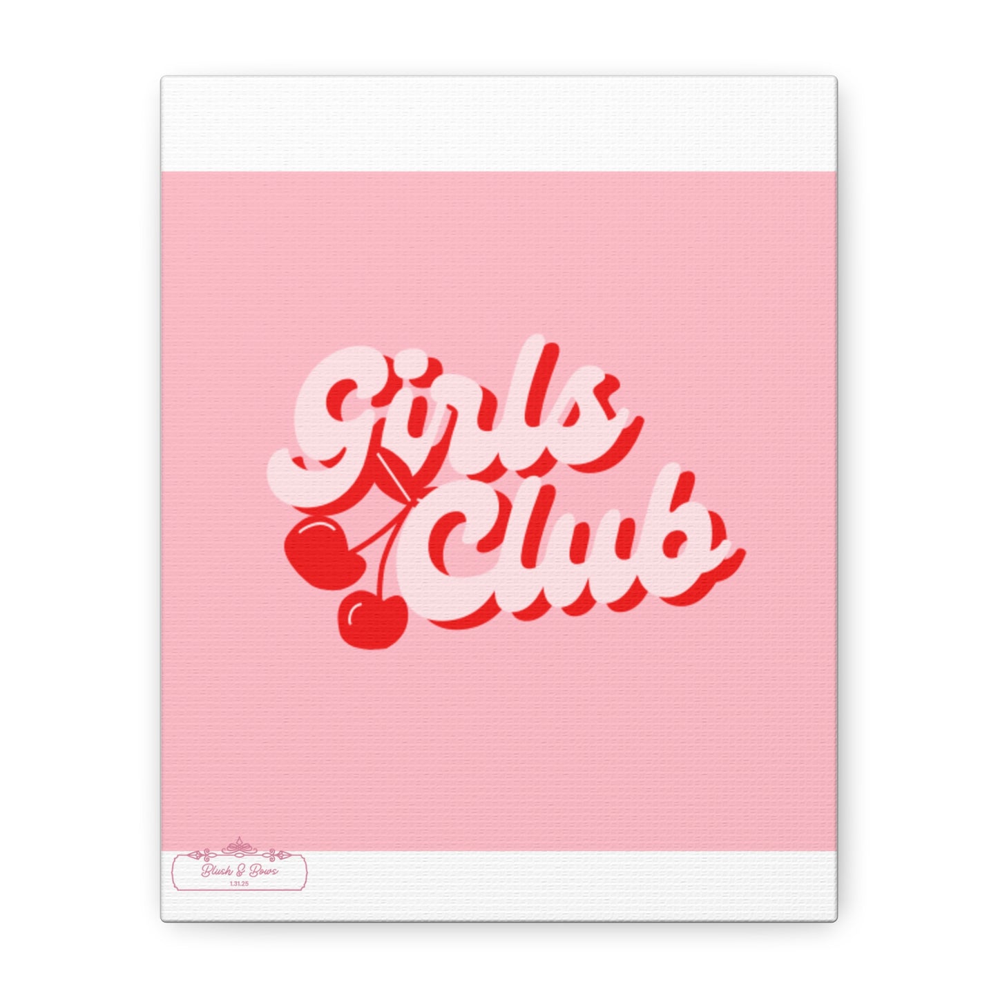 "Girls Club" Pink Trendy Canvas Poster