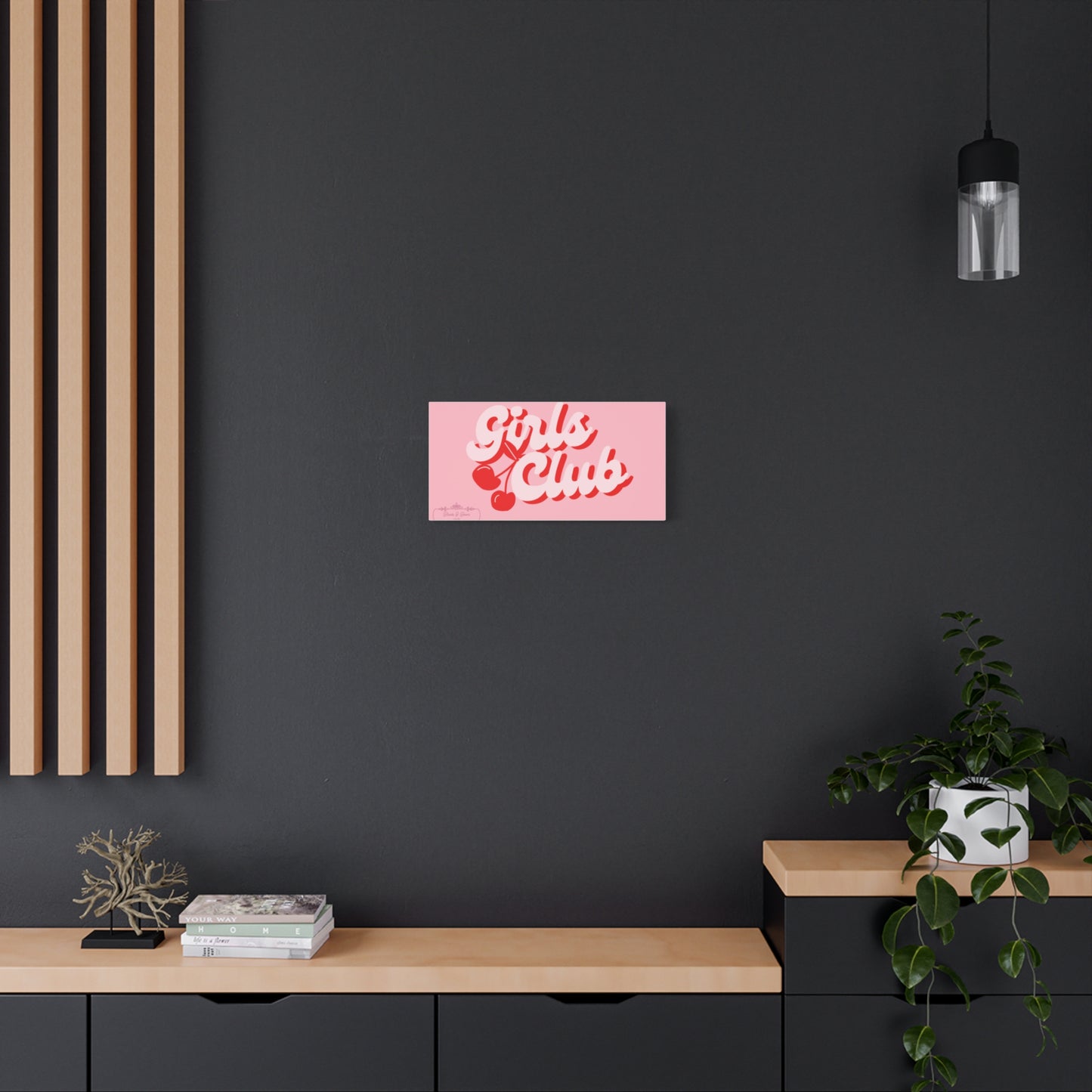 "Girls Club" Pink Trendy Canvas Poster