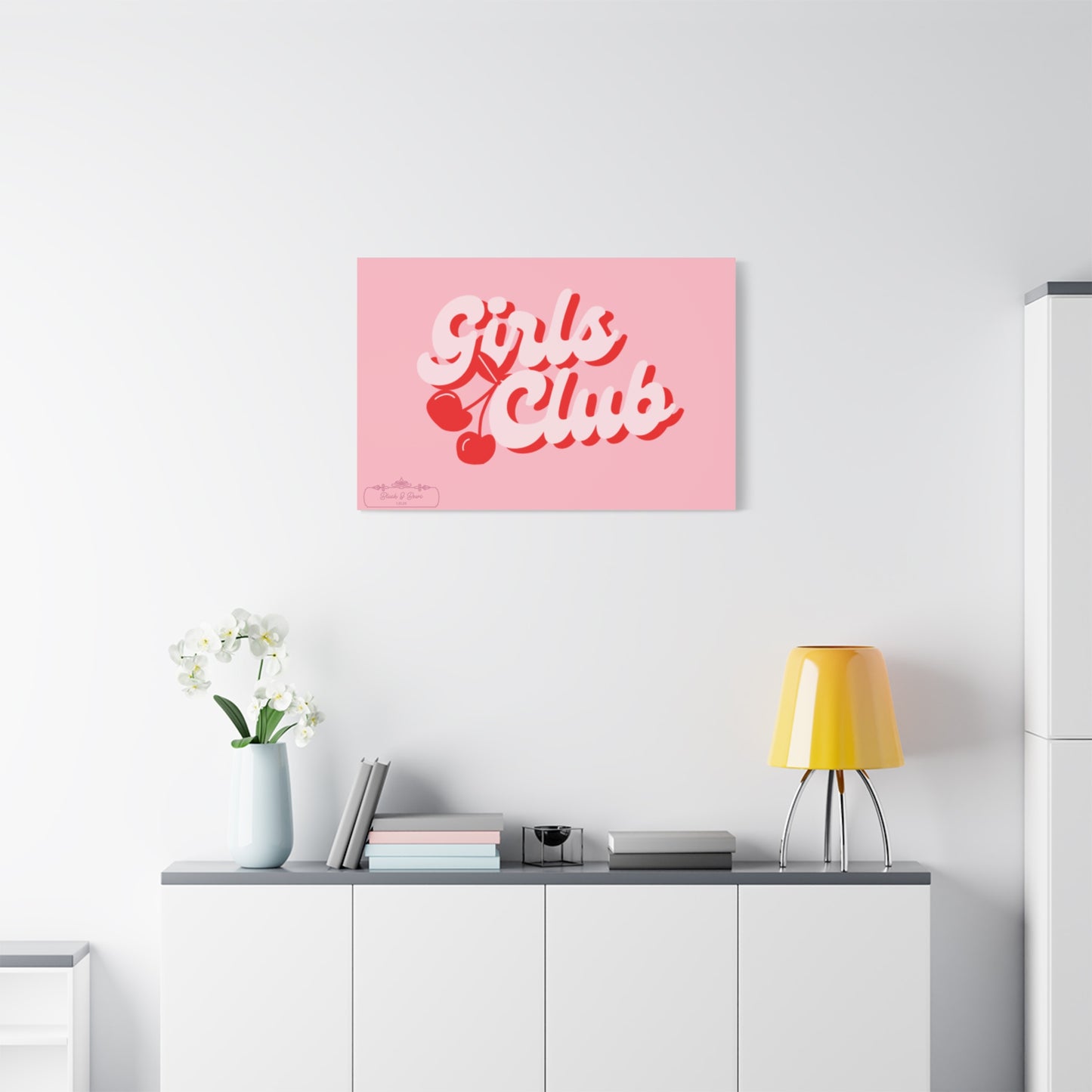 "Girls Club" Pink Trendy Canvas Poster