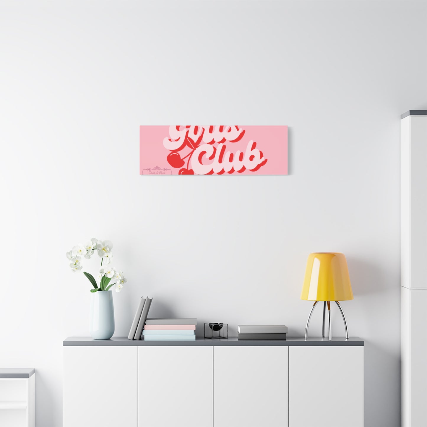 "Girls Club" Pink Trendy Canvas Poster