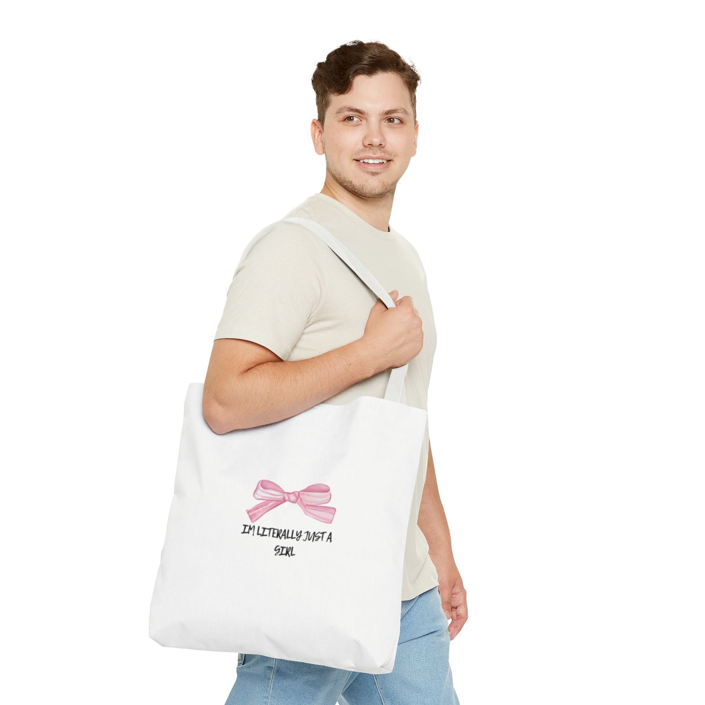 "Im Literally Just A Girl" Tote Bag (AOP)