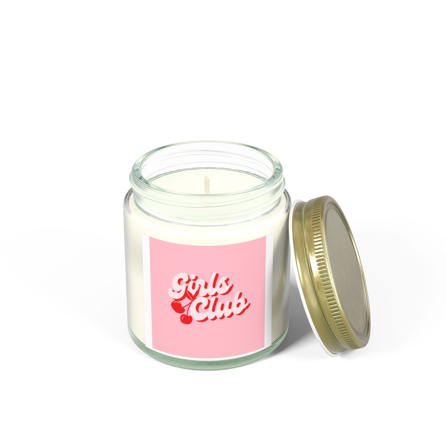 Scented Candles Girly Pink, Coconut Apricot Wax (4oz, 9oz)