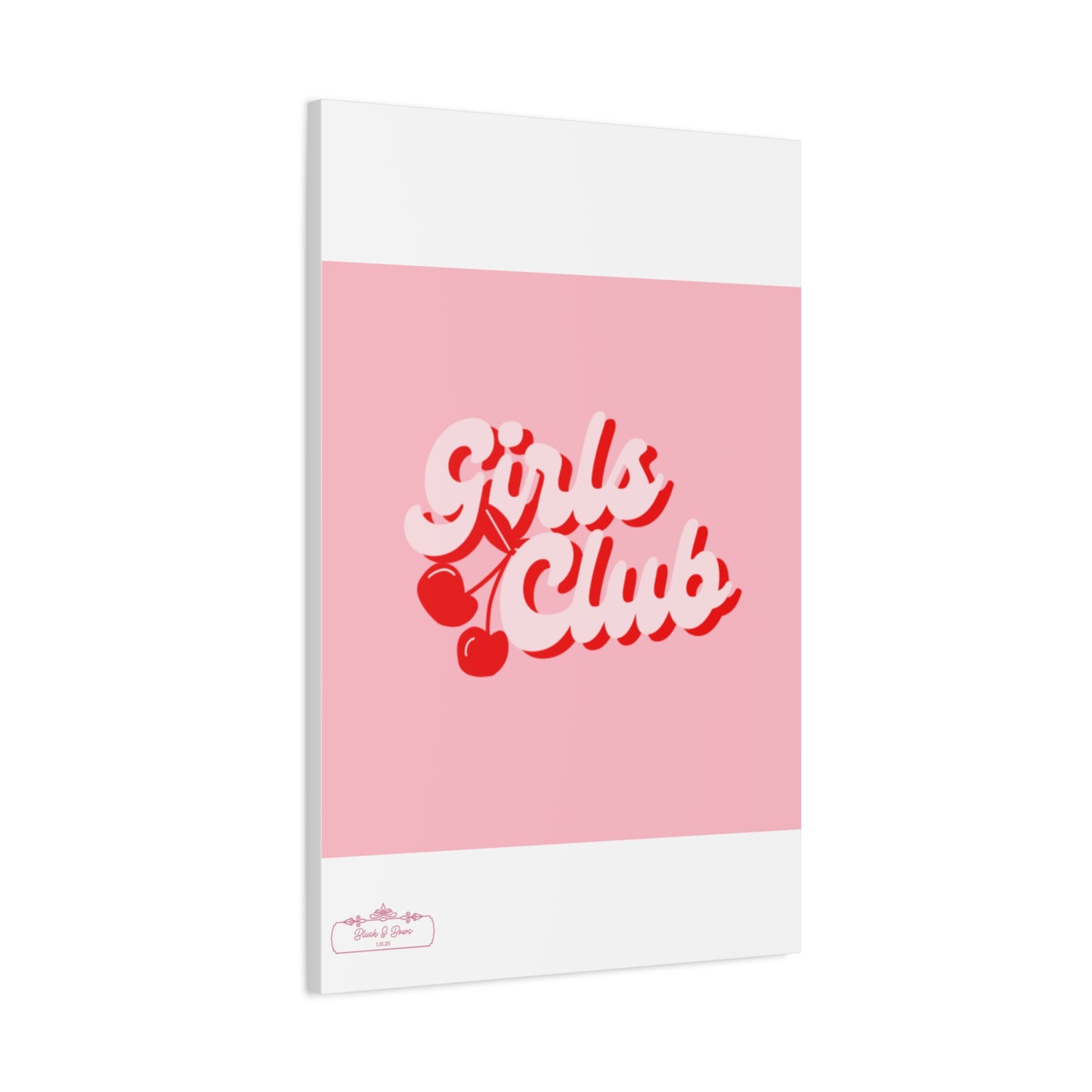 "Girls Club" Pink Trendy Canvas Poster