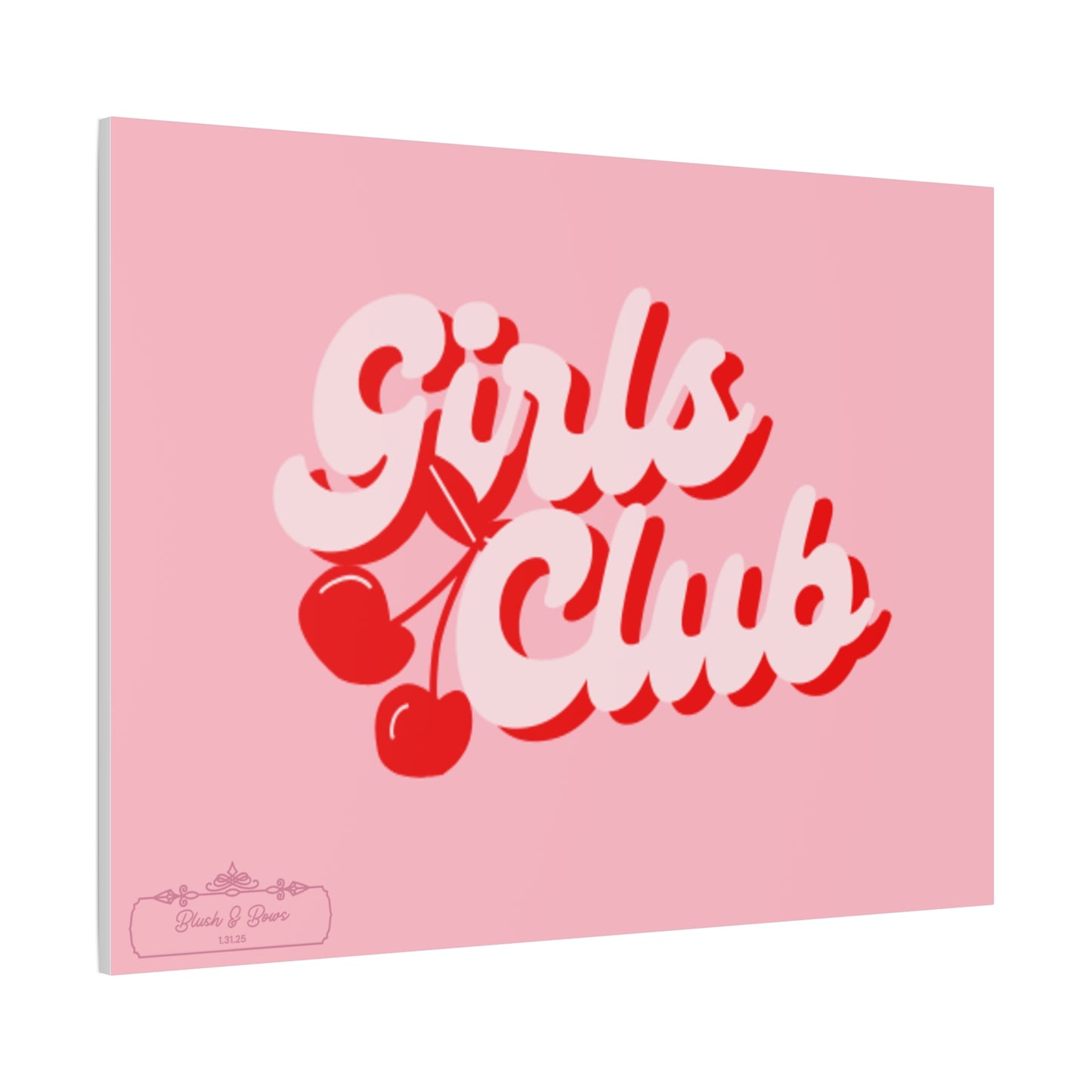 "Girls Club" Pink Trendy Canvas Poster