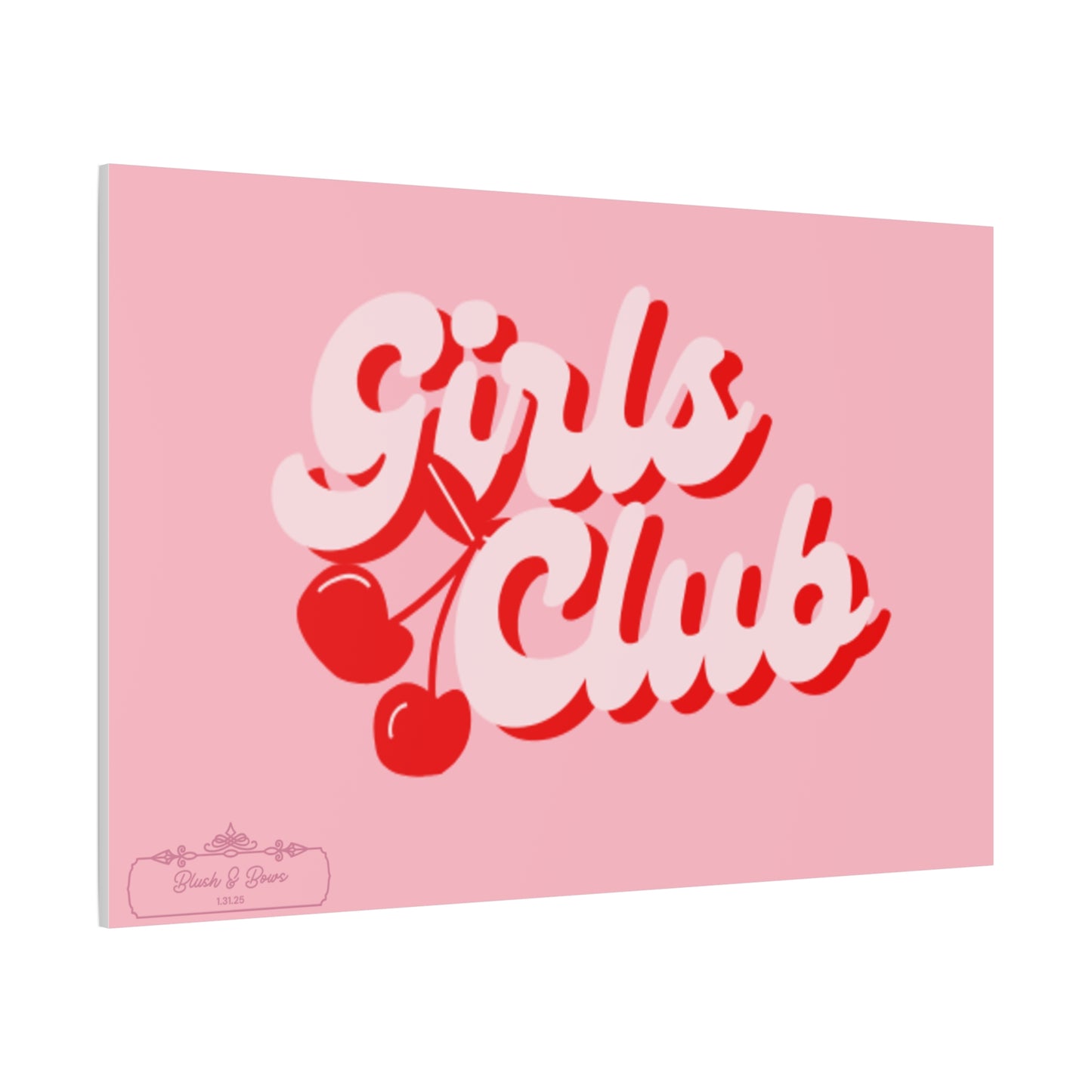 "Girls Club" Pink Trendy Canvas Poster