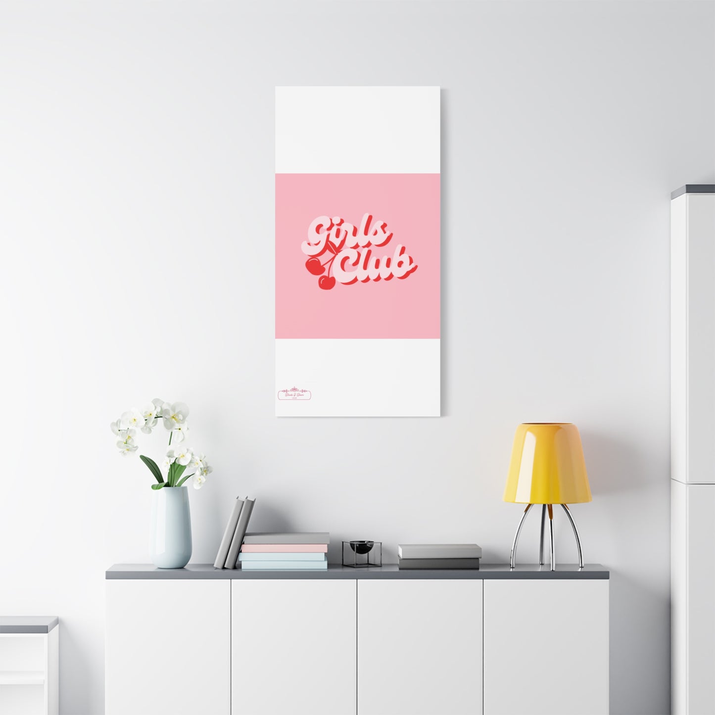 "Girls Club" Pink Trendy Canvas Poster