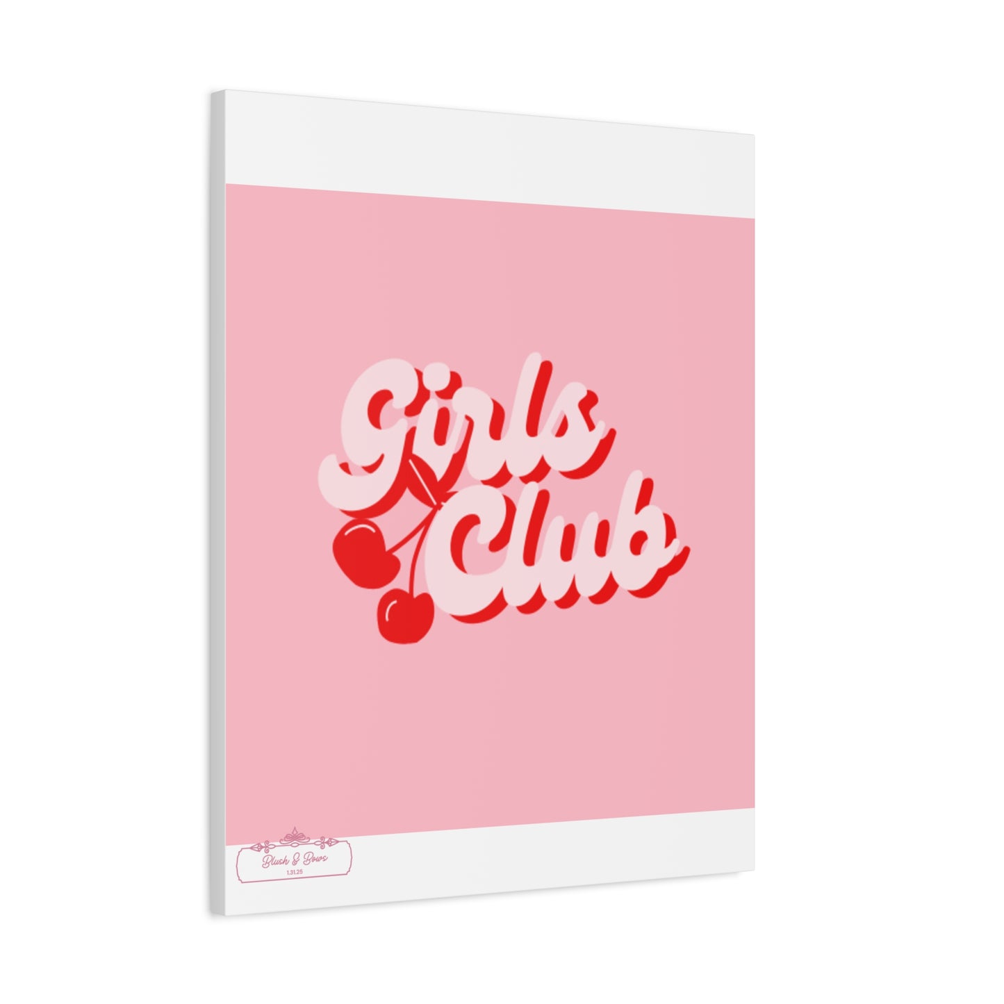 "Girls Club" Pink Trendy Canvas Poster