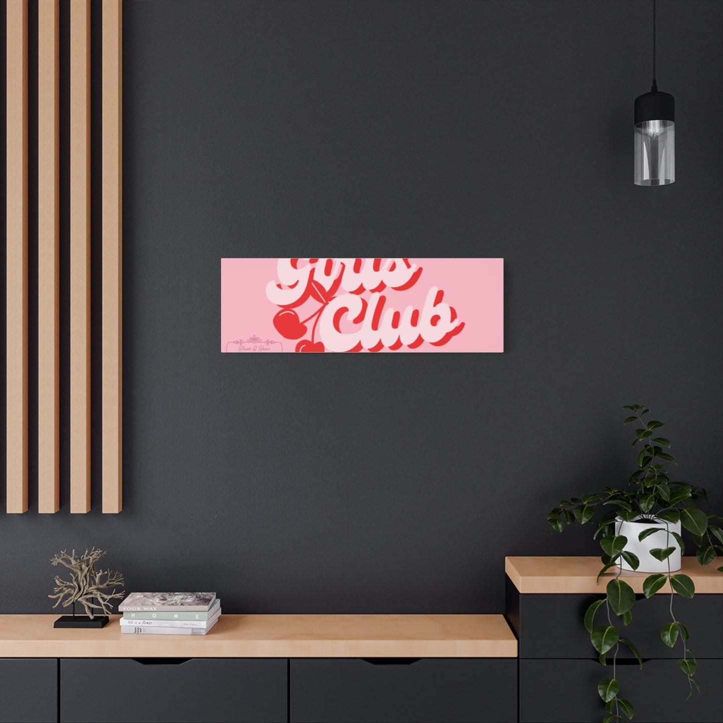 "Girls Club" Pink Trendy Canvas Poster