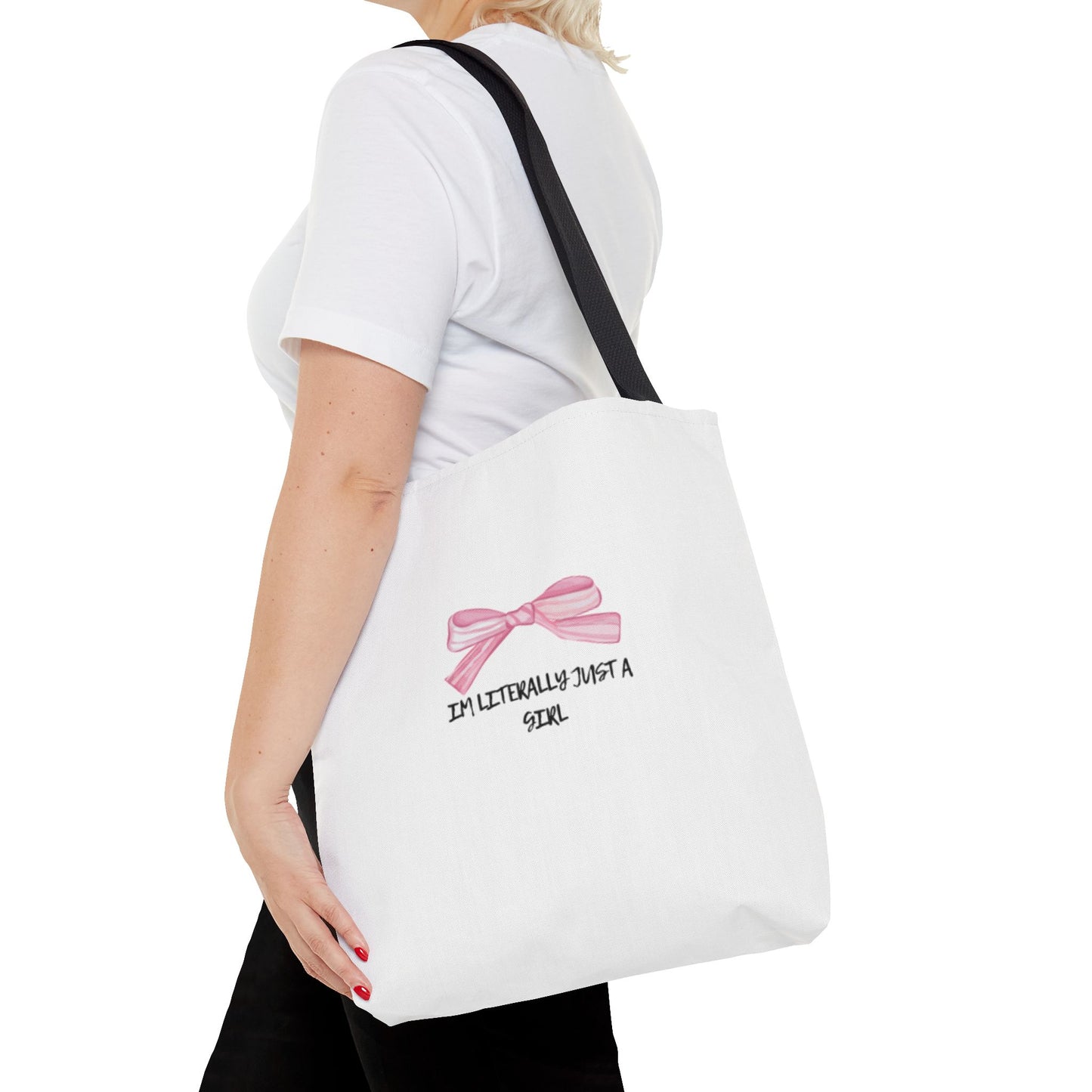 "Im Literally Just A Girl" Tote Bag (AOP)