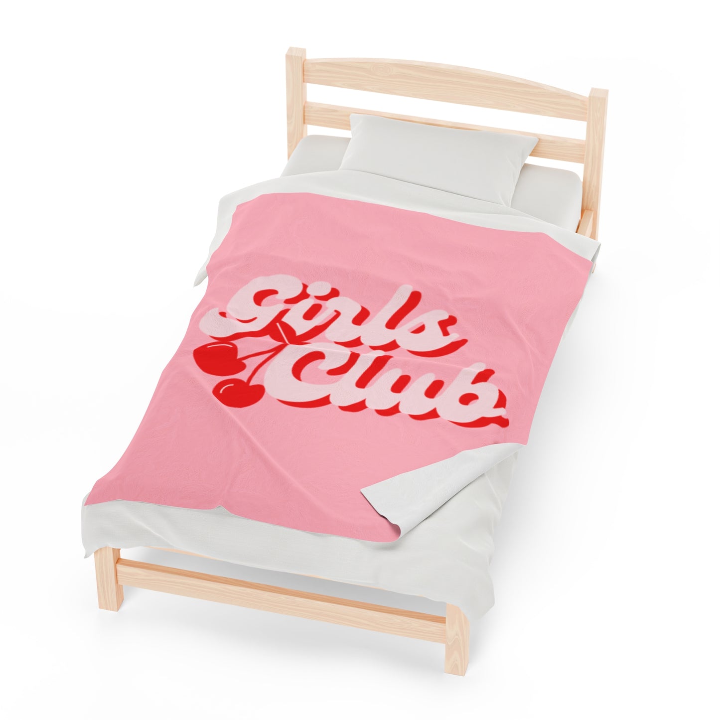 "Girls Club" Pink Plush Blanket