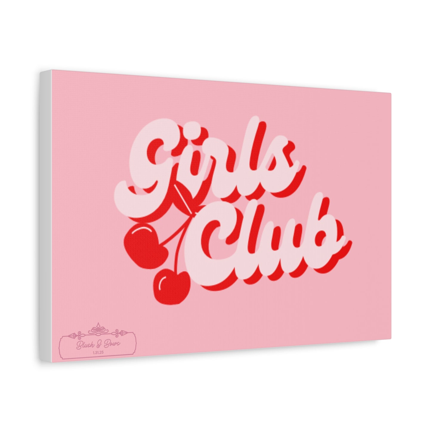 "Girls Club" Pink Trendy Canvas Poster