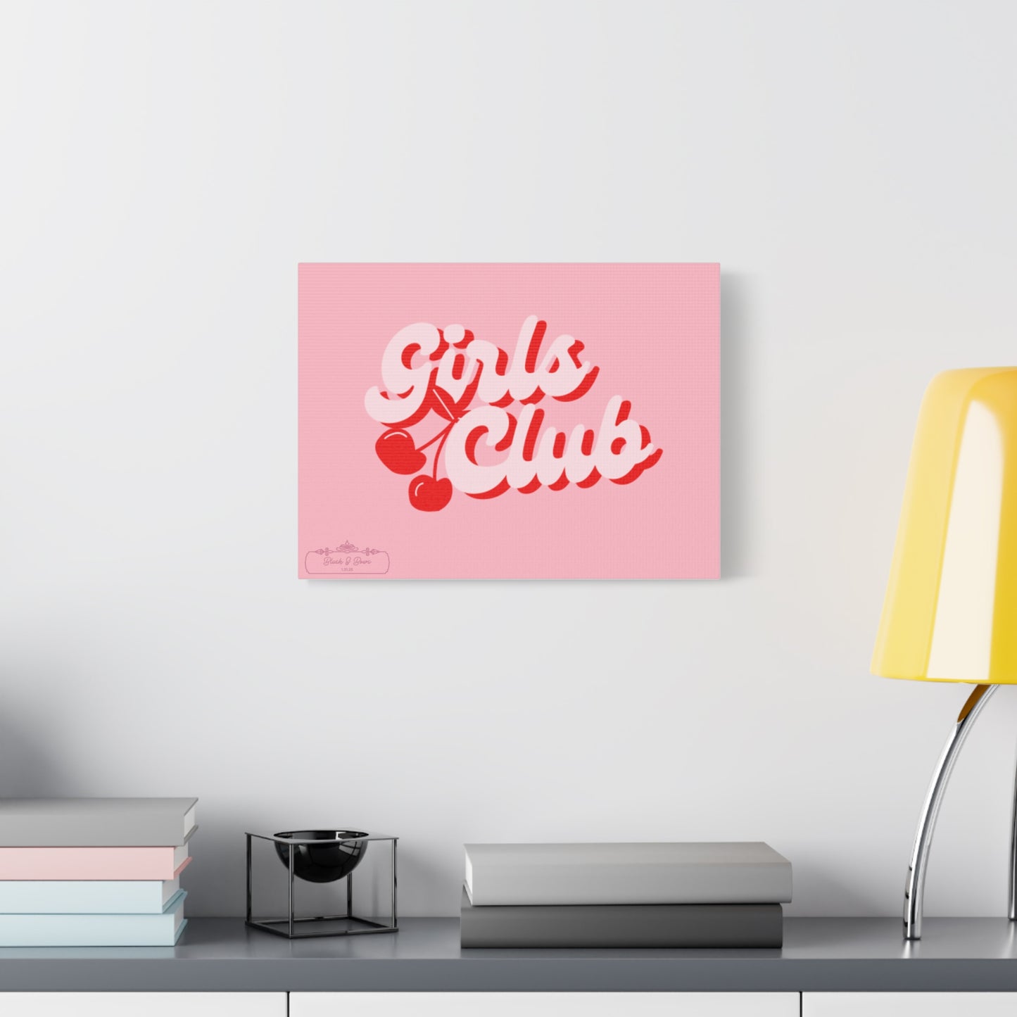 "Girls Club" Pink Trendy Canvas Poster