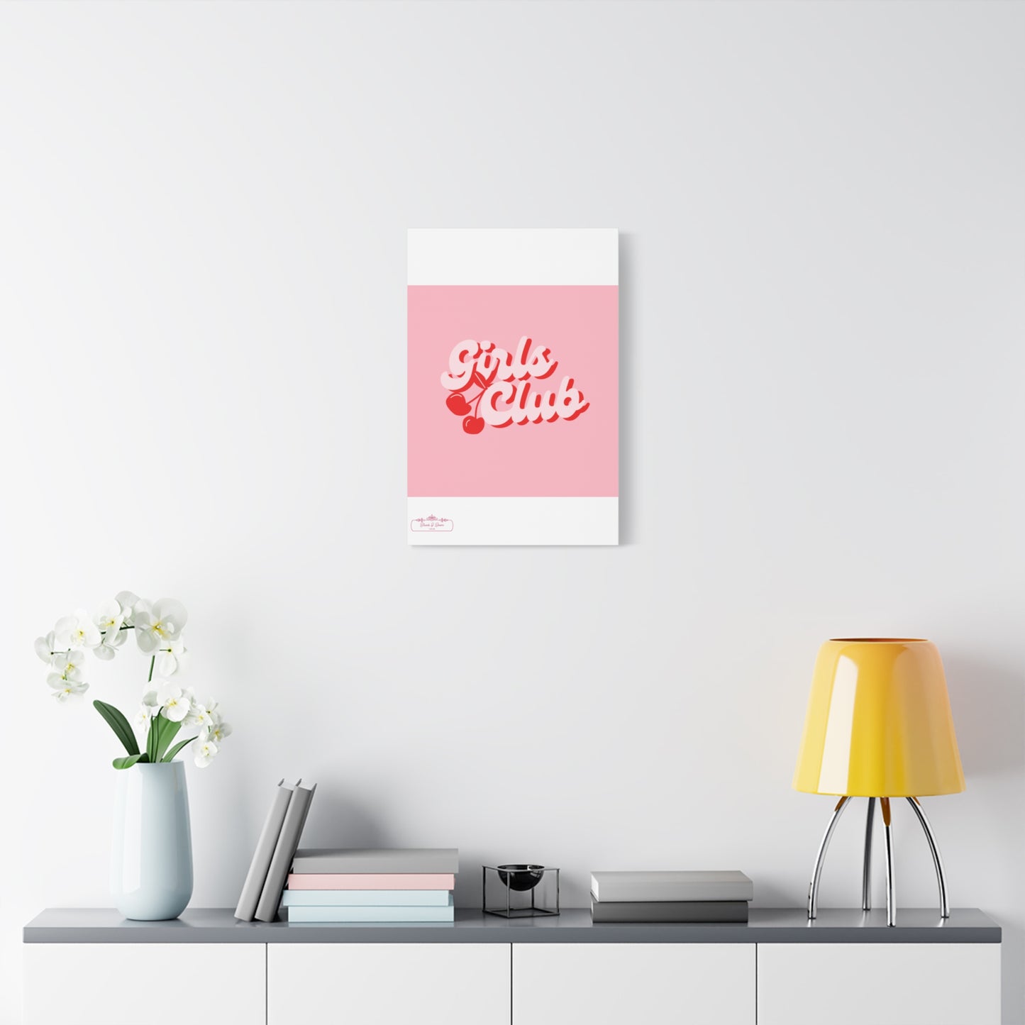 "Girls Club" Pink Trendy Canvas Poster