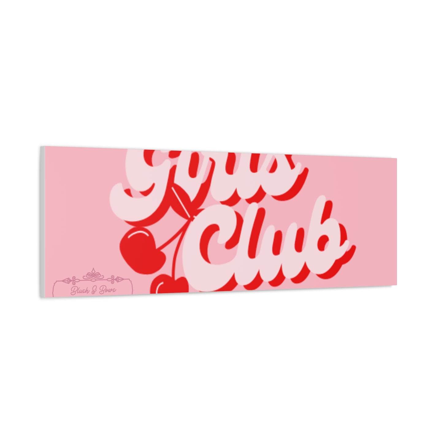 "Girls Club" Pink Trendy Canvas Poster