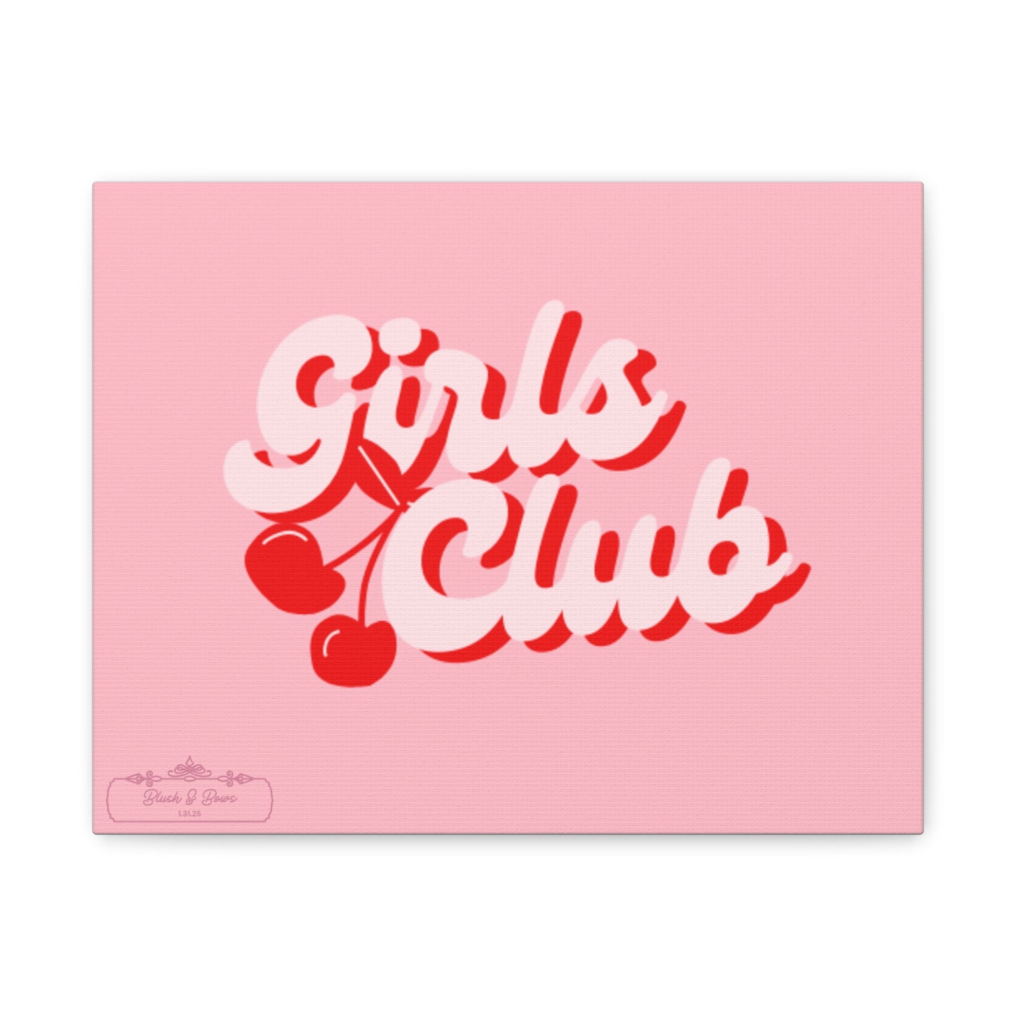 "Girls Club" Pink Trendy Canvas Poster