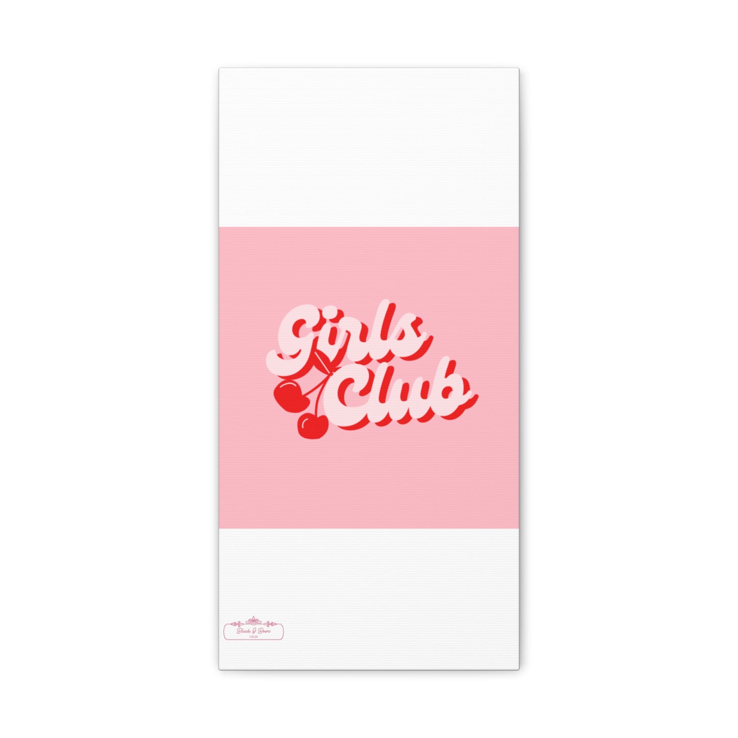 "Girls Club" Pink Trendy Canvas Poster