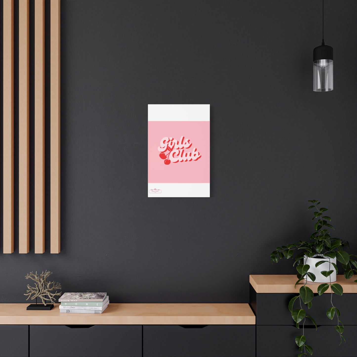 "Girls Club" Pink Trendy Canvas Poster