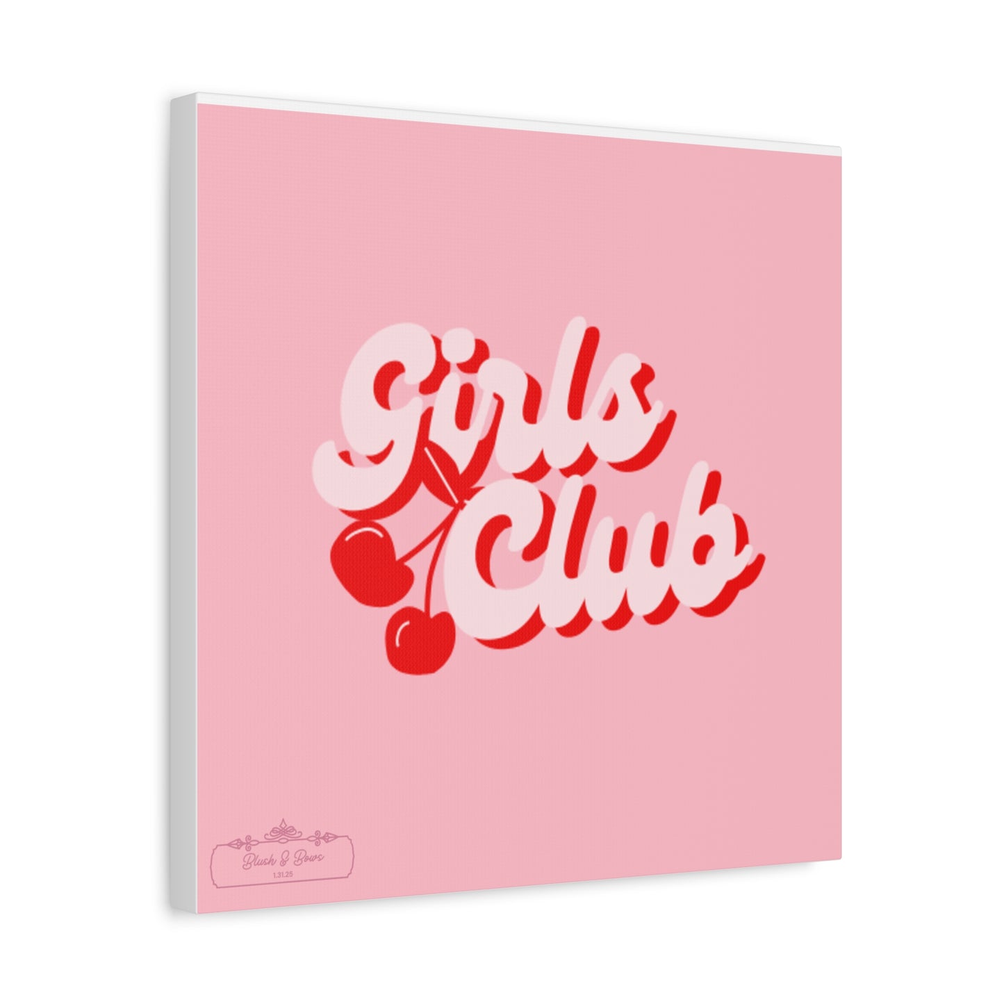 "Girls Club" Pink Trendy Canvas Poster