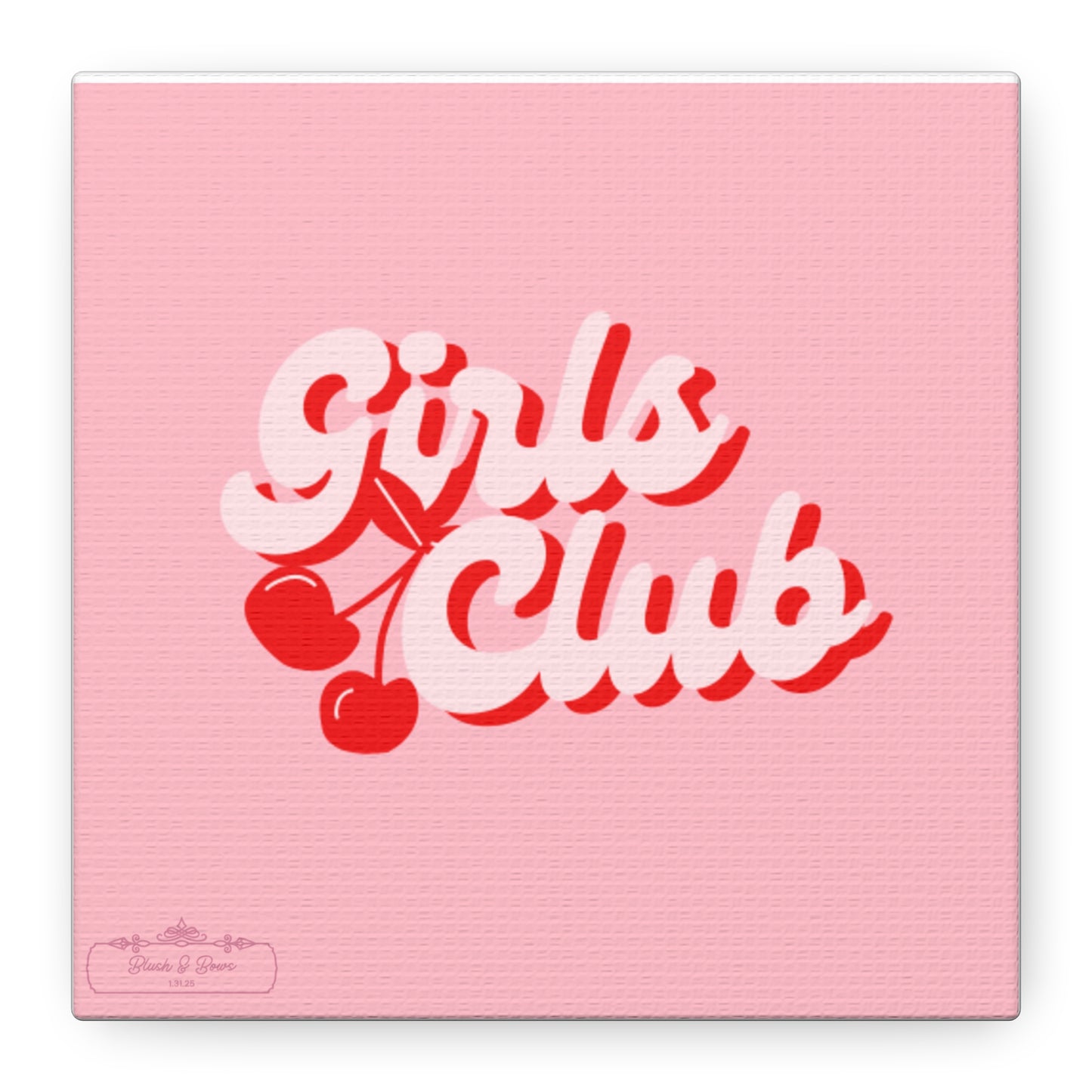 "Girls Club" Pink Trendy Canvas Poster