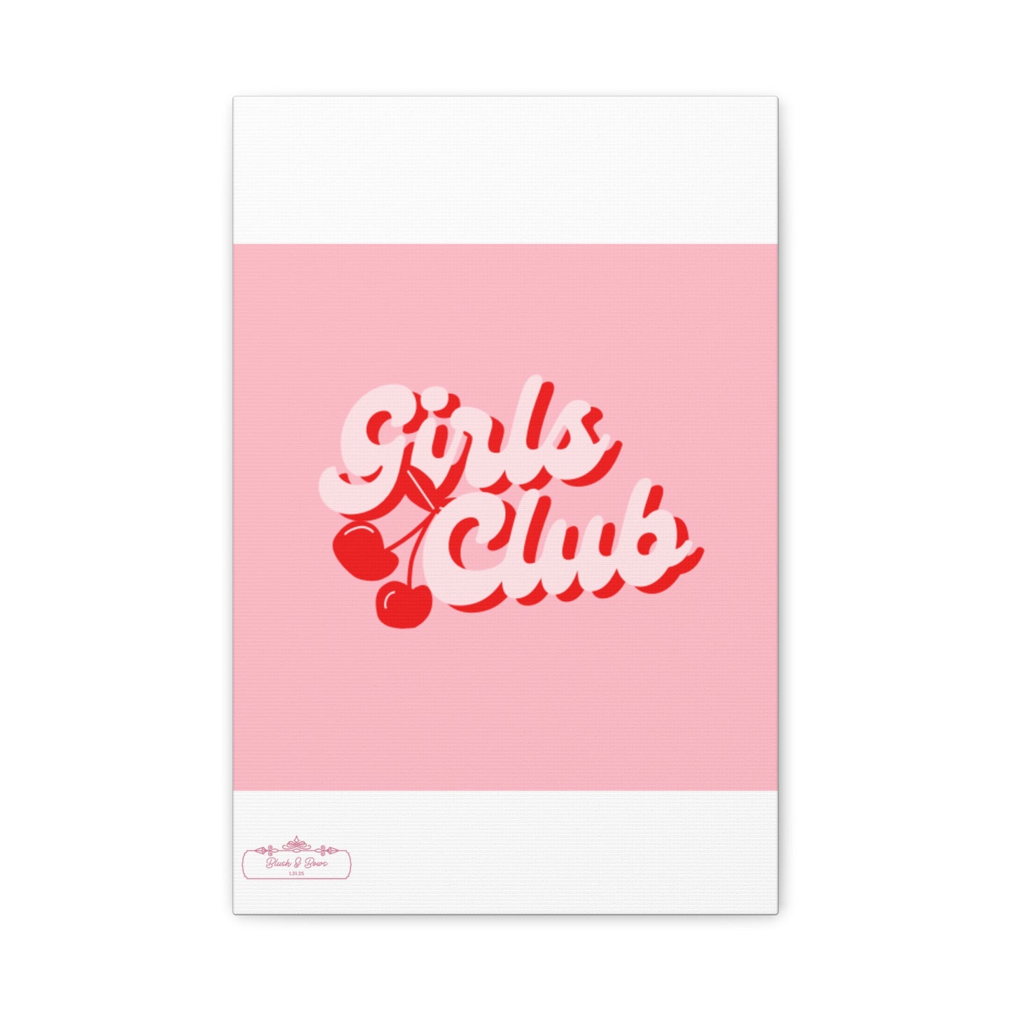 "Girls Club" Pink Trendy Canvas Poster