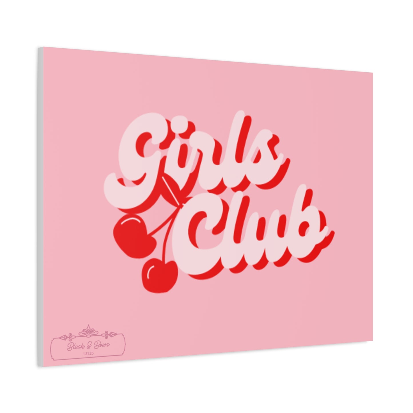 "Girls Club" Pink Trendy Canvas Poster