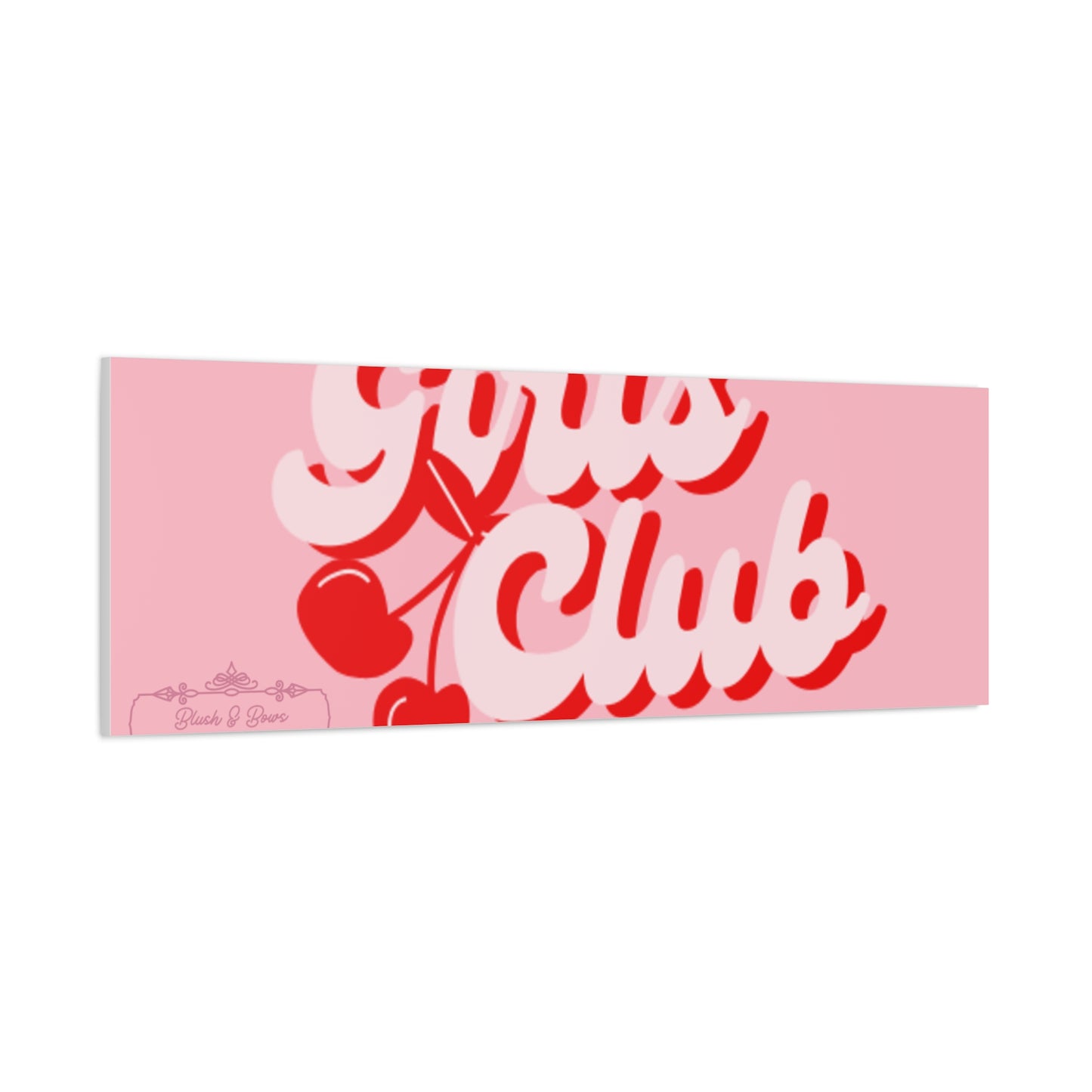 "Girls Club" Pink Trendy Canvas Poster