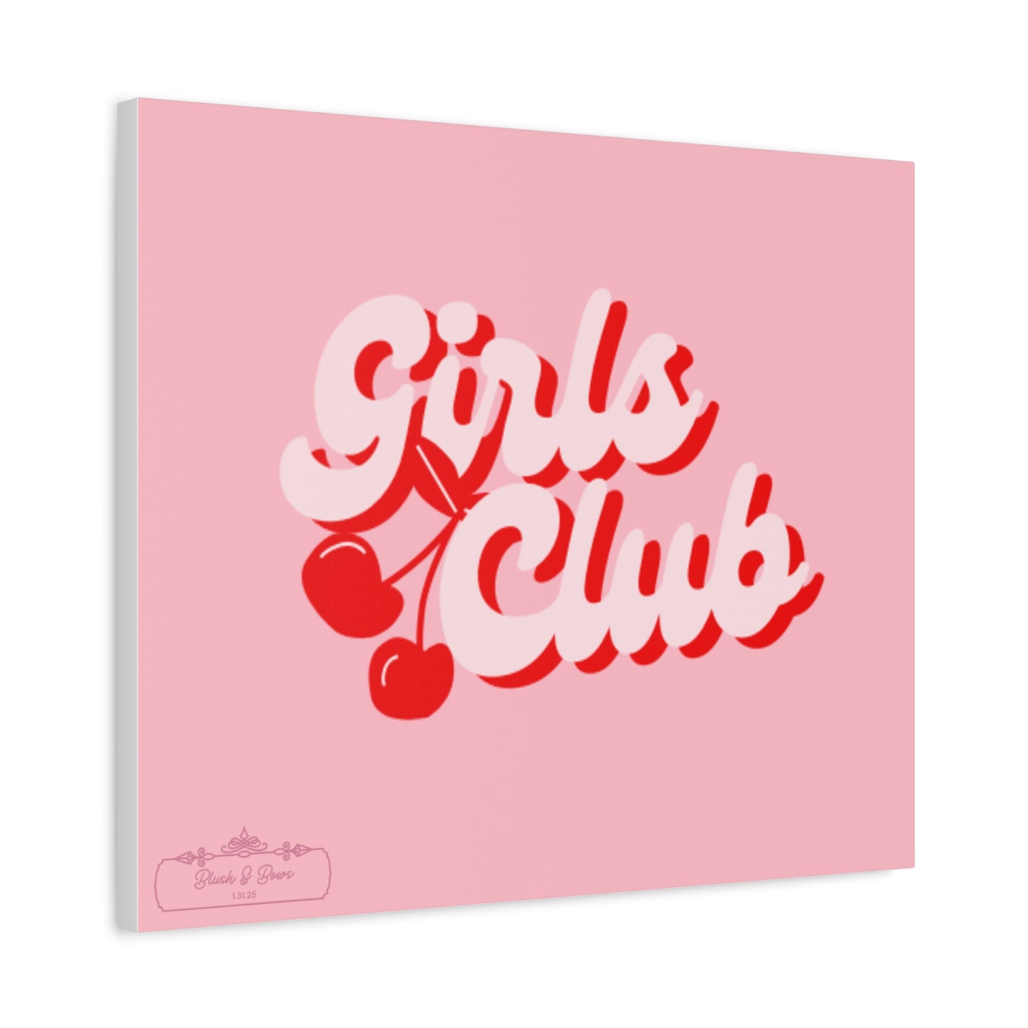 "Girls Club" Pink Trendy Canvas Poster