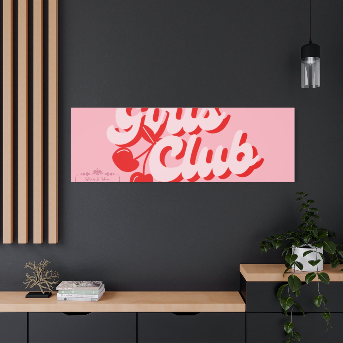 "Girls Club" Pink Trendy Canvas Poster