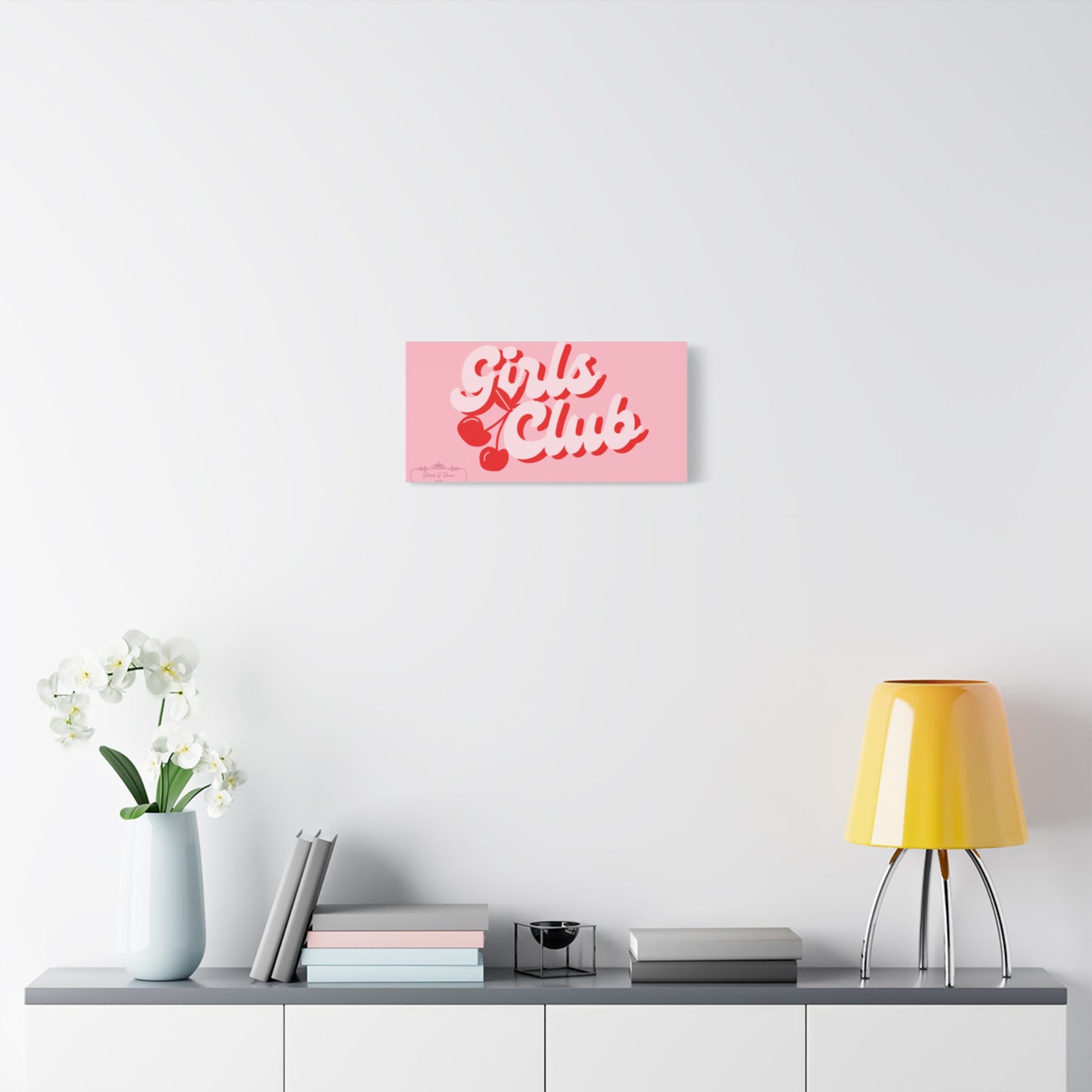 "Girls Club" Pink Trendy Canvas Poster