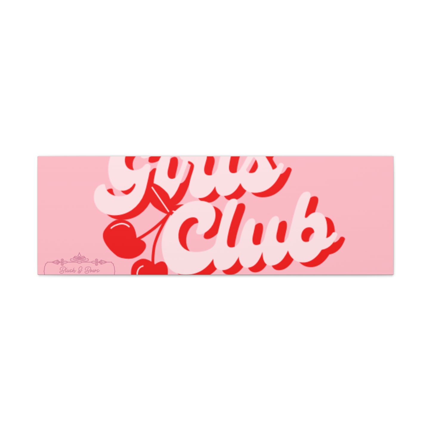 "Girls Club" Pink Trendy Canvas Poster