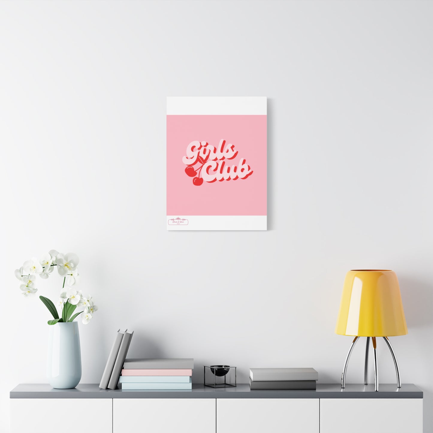 "Girls Club" Pink Trendy Canvas Poster