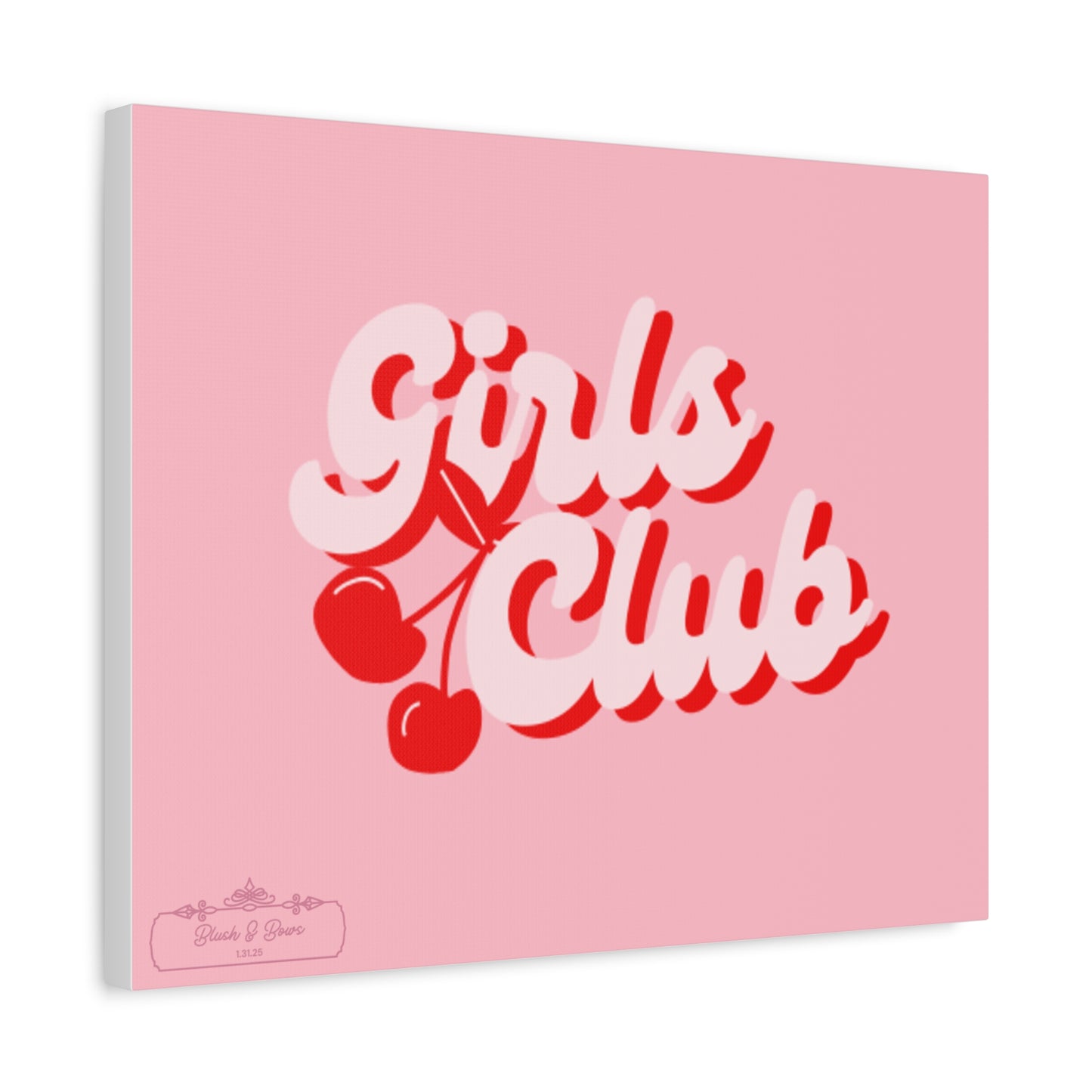 "Girls Club" Pink Trendy Canvas Poster