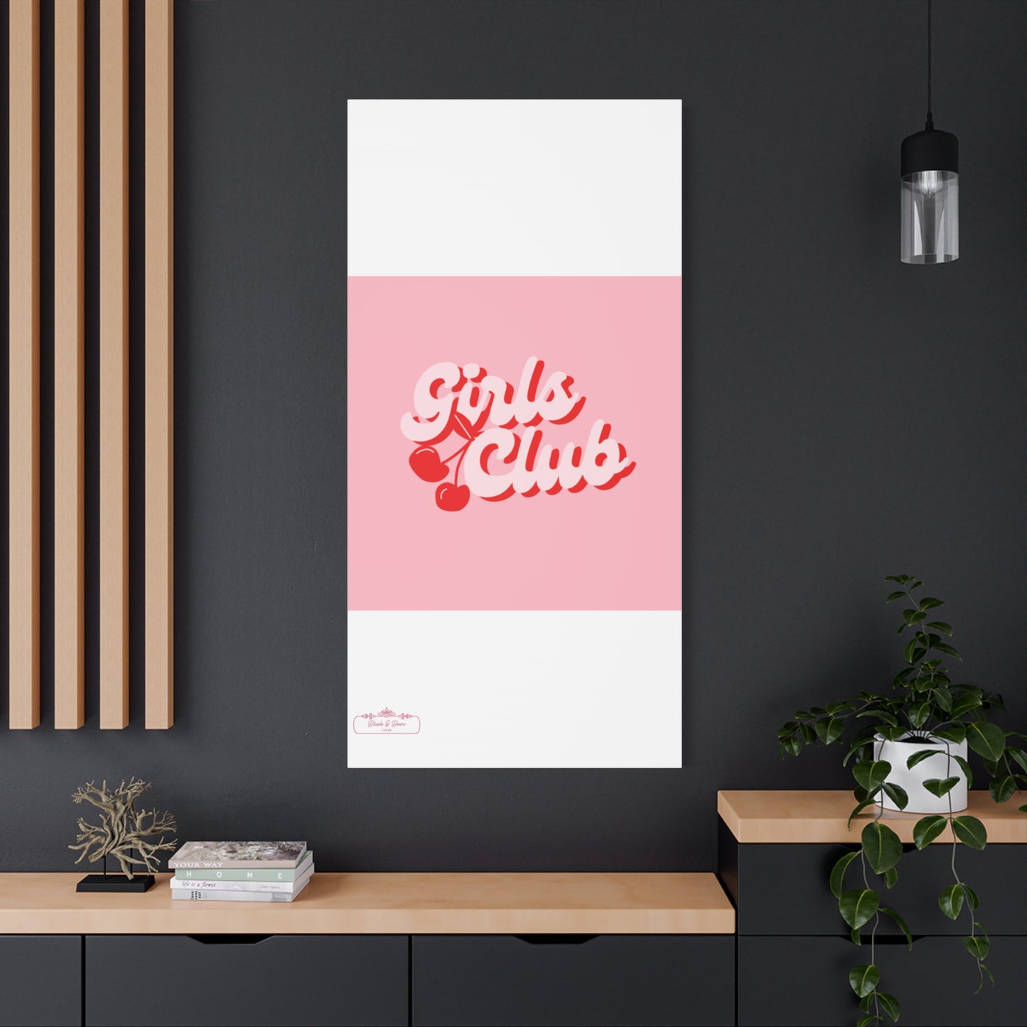 "Girls Club" Pink Trendy Canvas Poster