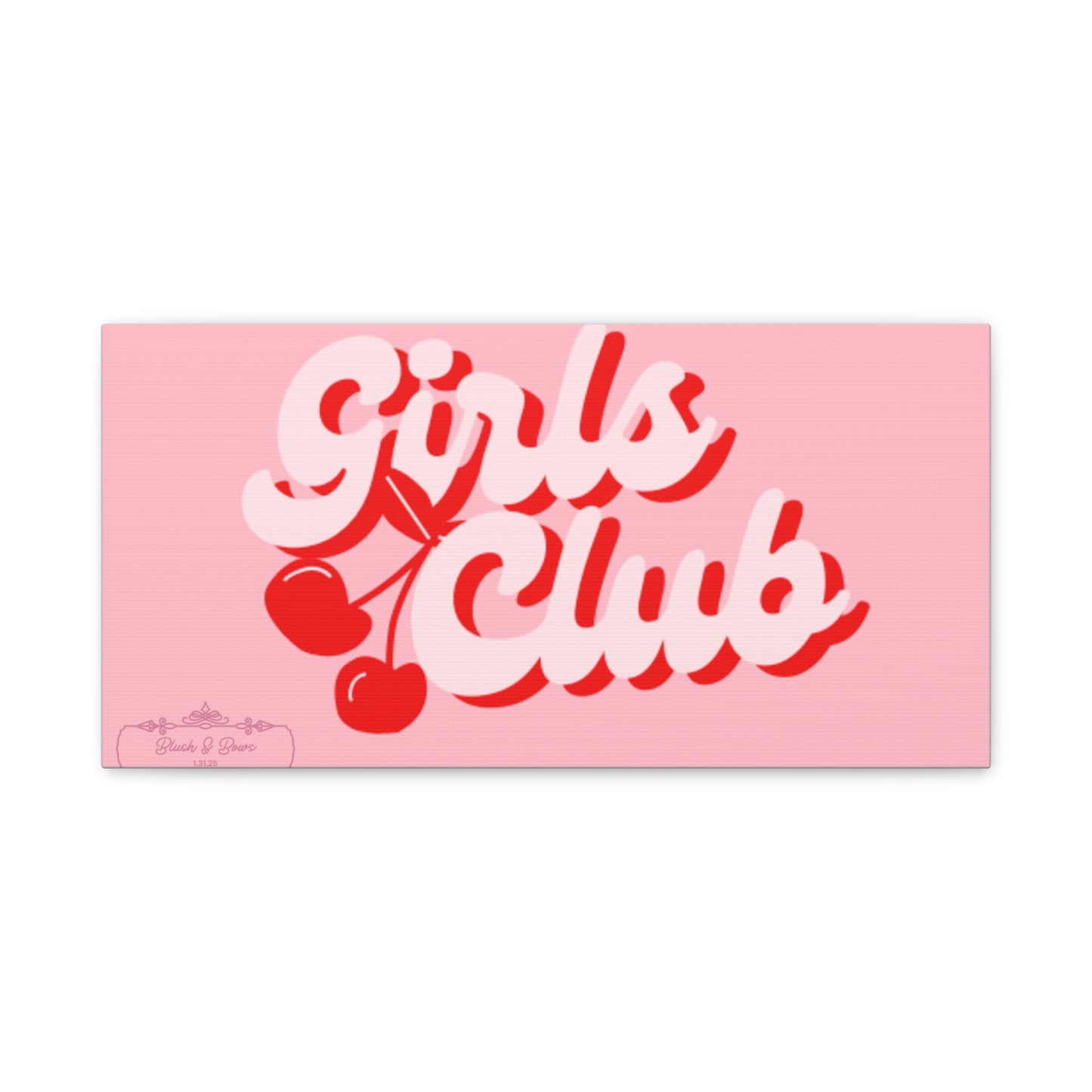 "Girls Club" Pink Trendy Canvas Poster