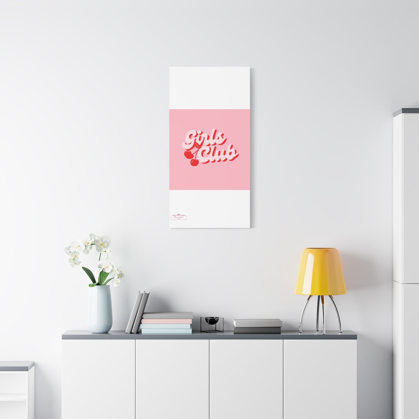 "Girls Club" Pink Trendy Canvas Poster