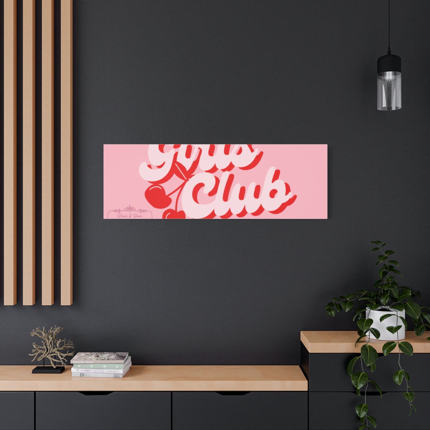 "Girls Club" Pink Trendy Canvas Poster