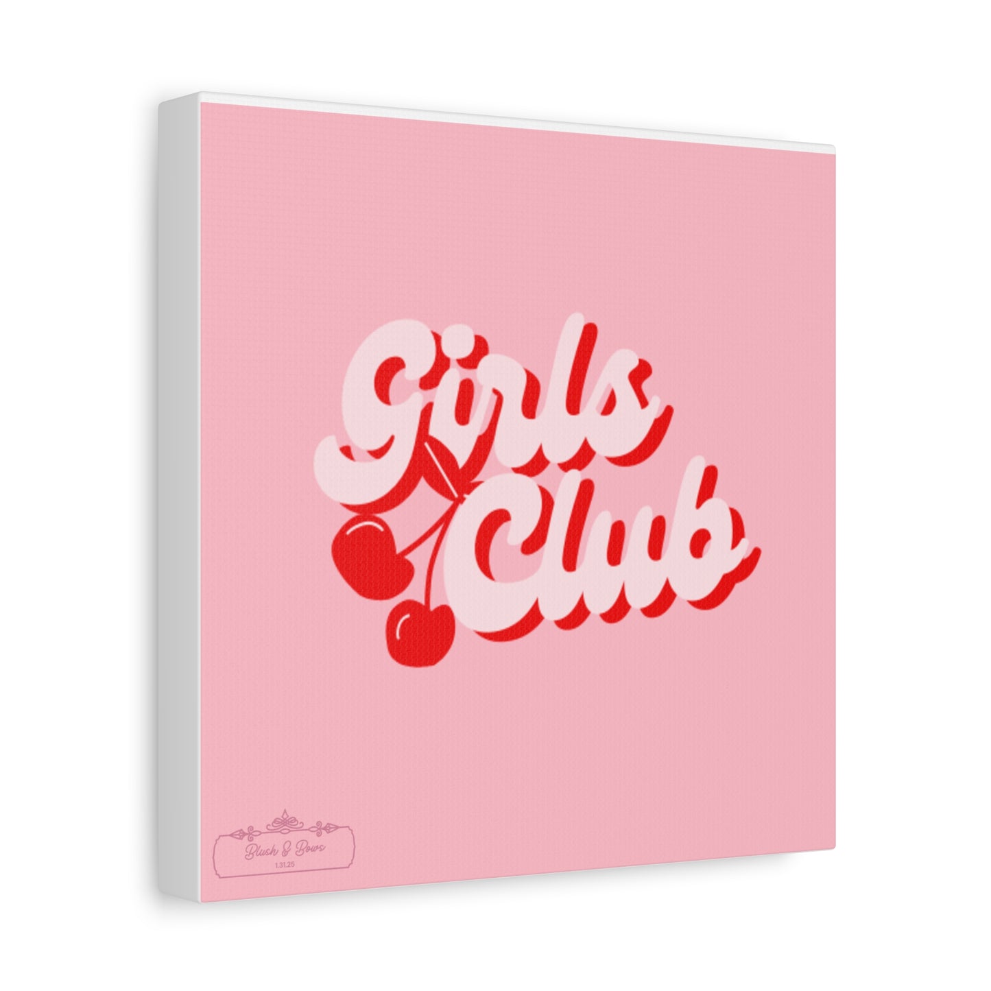 "Girls Club" Pink Trendy Canvas Poster